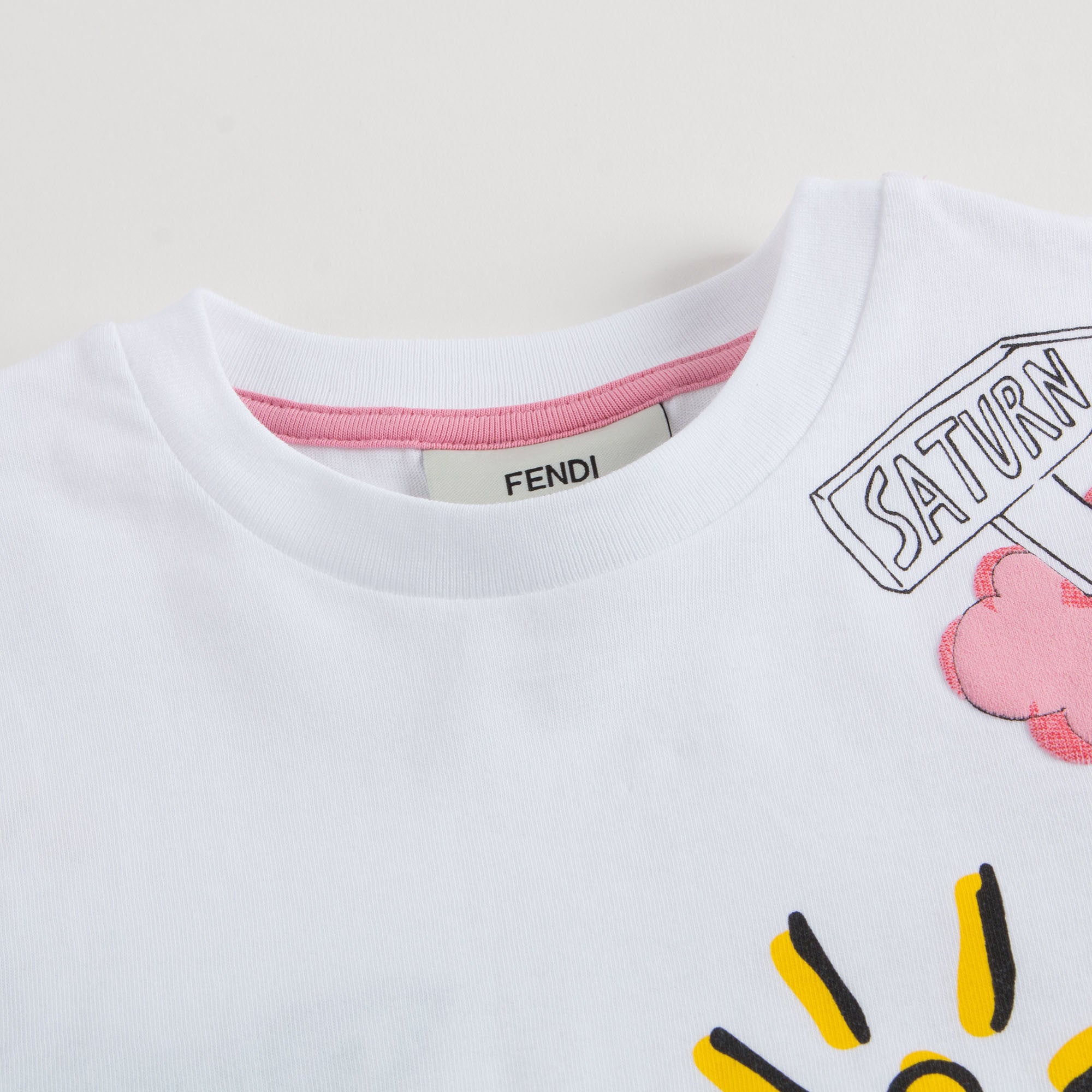 Girls White Comic Print Top