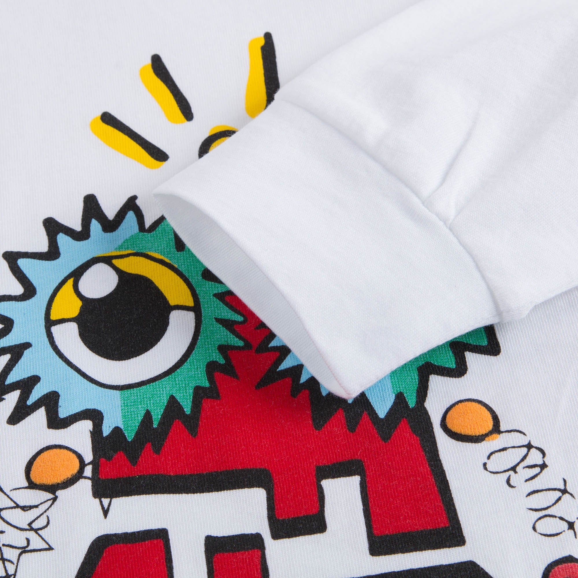Girls White Comic Print Top