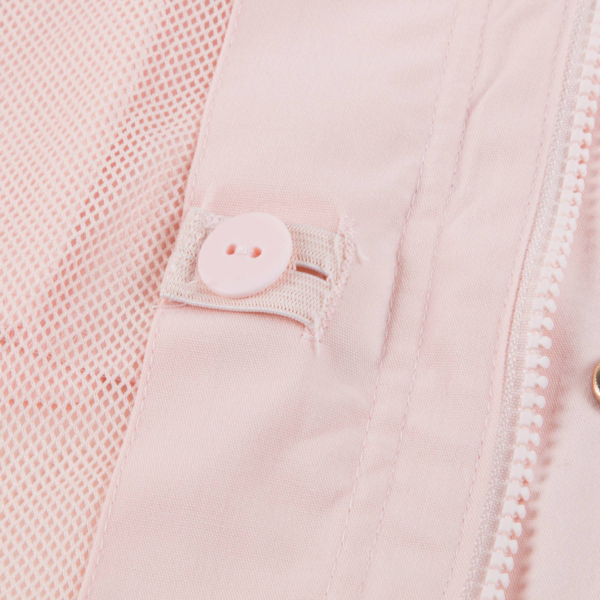 Girls Light Pink Blue Solid Jacket