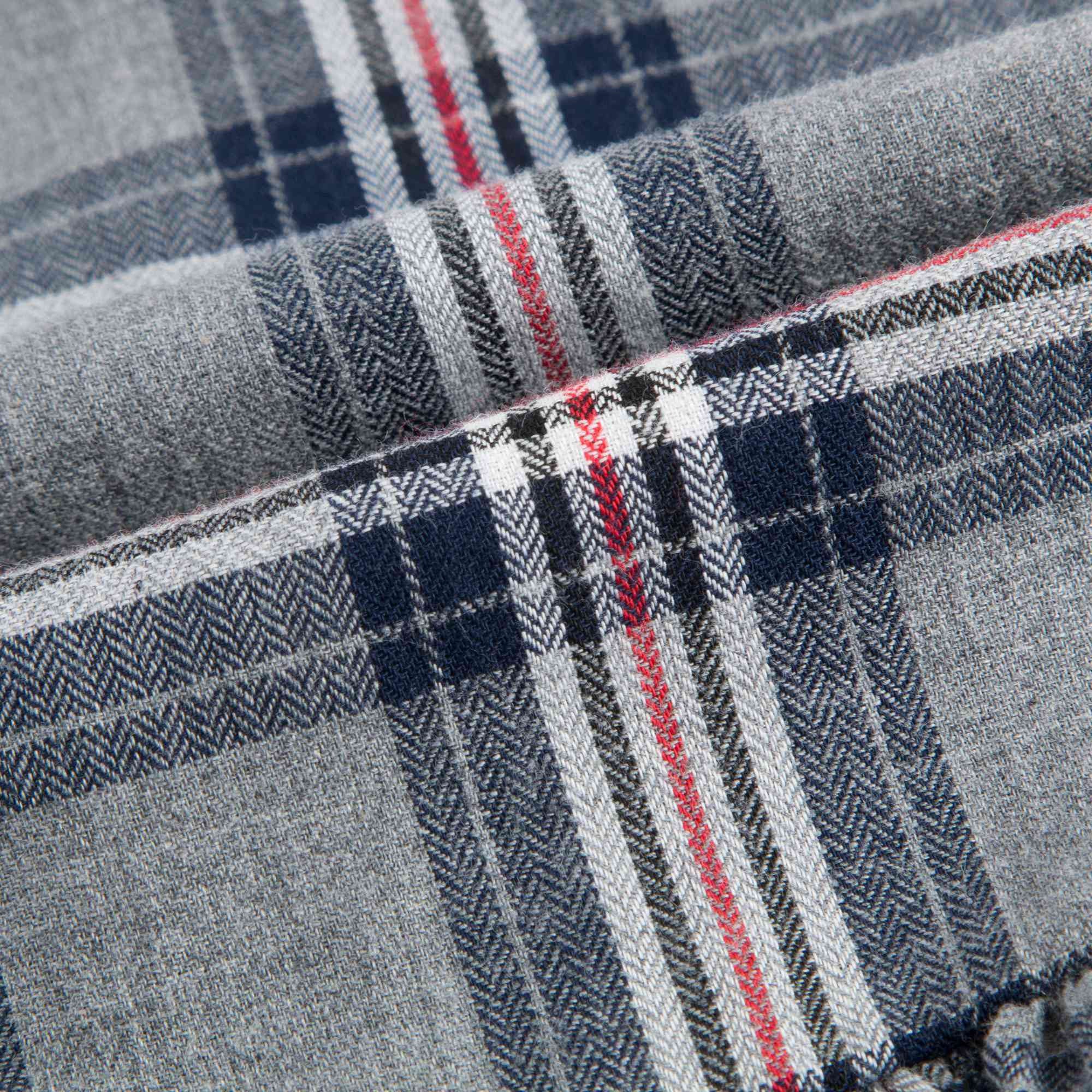 Girls Blue Checked Cotton Shirt With Tie