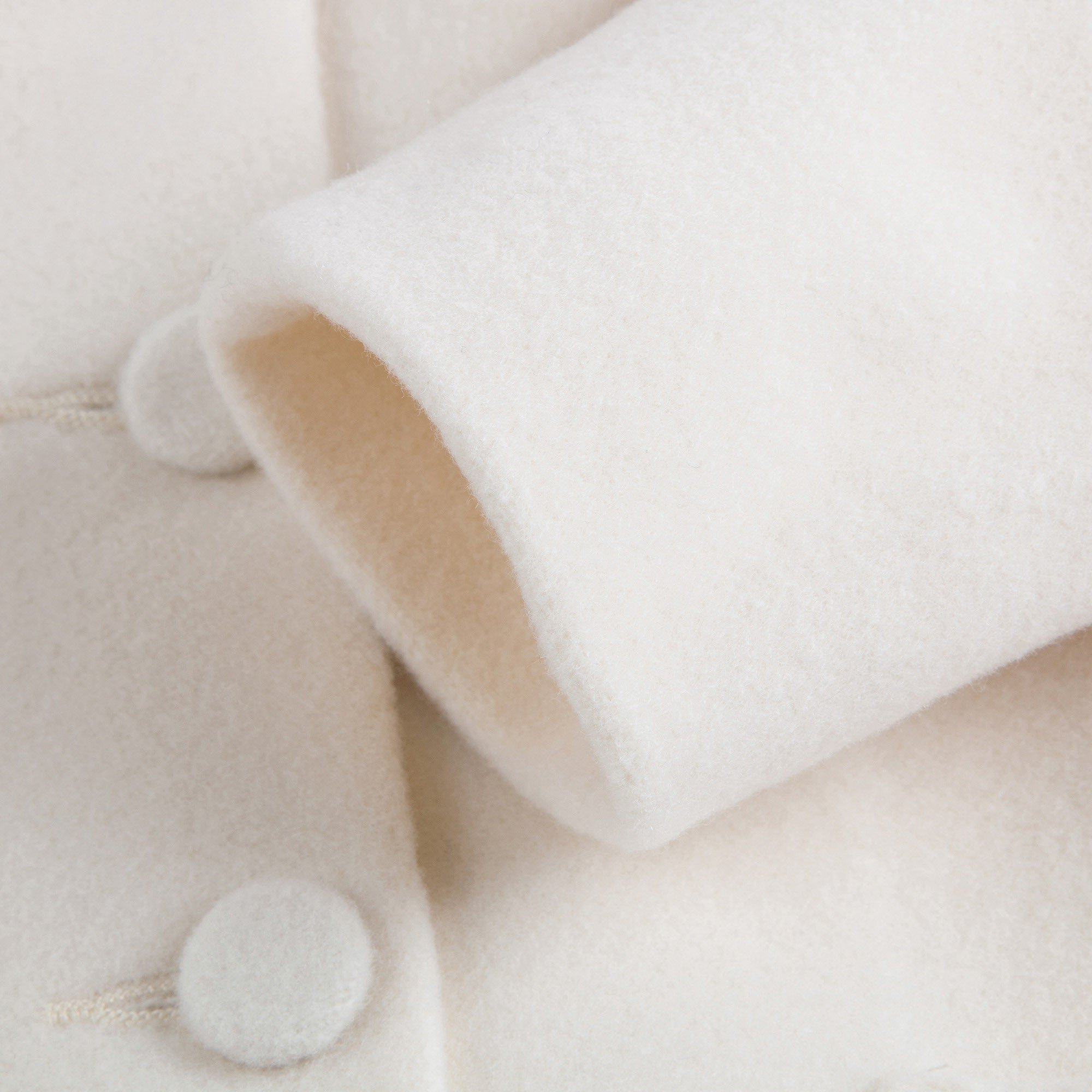 Girls Ivory Wool & Cashmere Coat