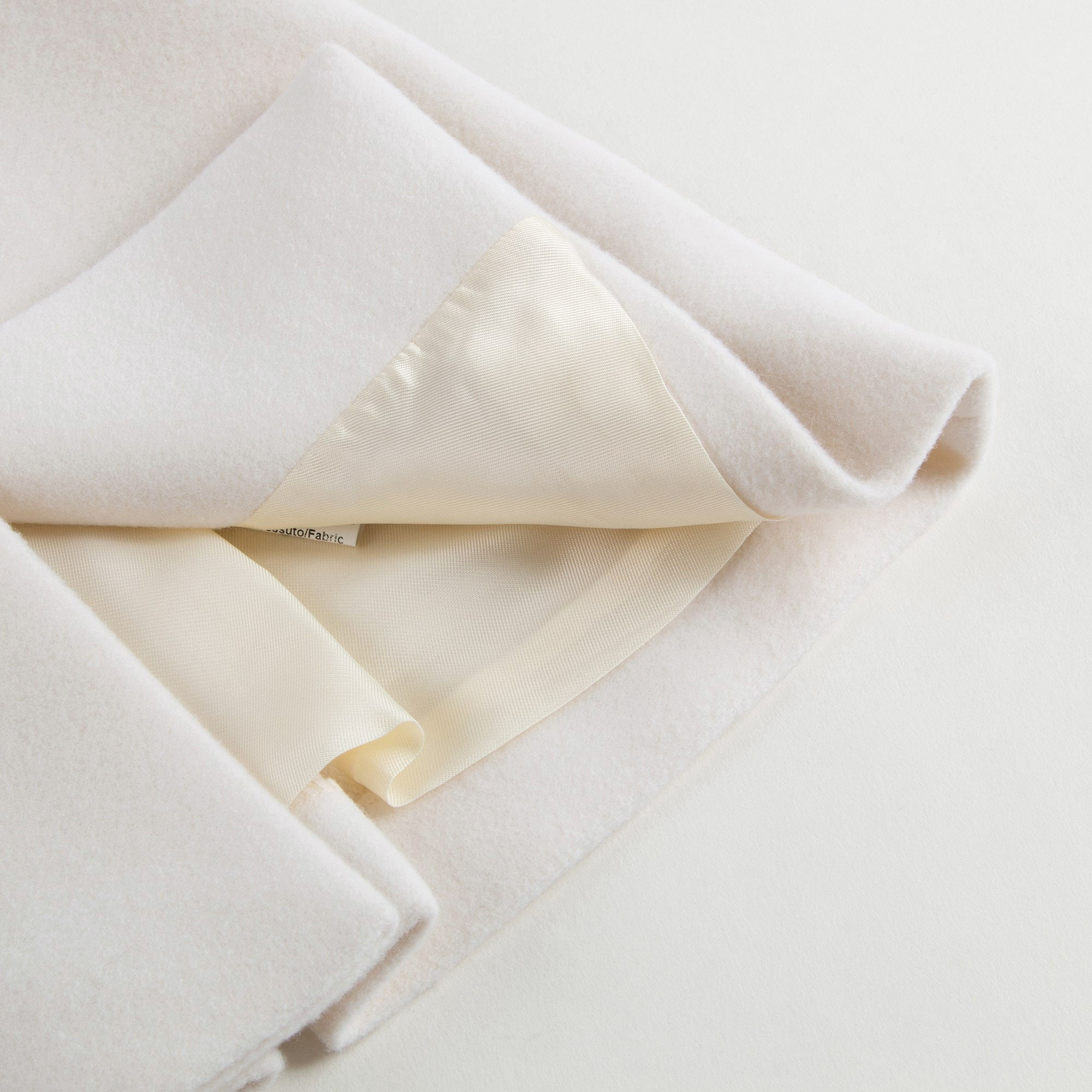 Girls Ivory Wool & Cashmere Coat