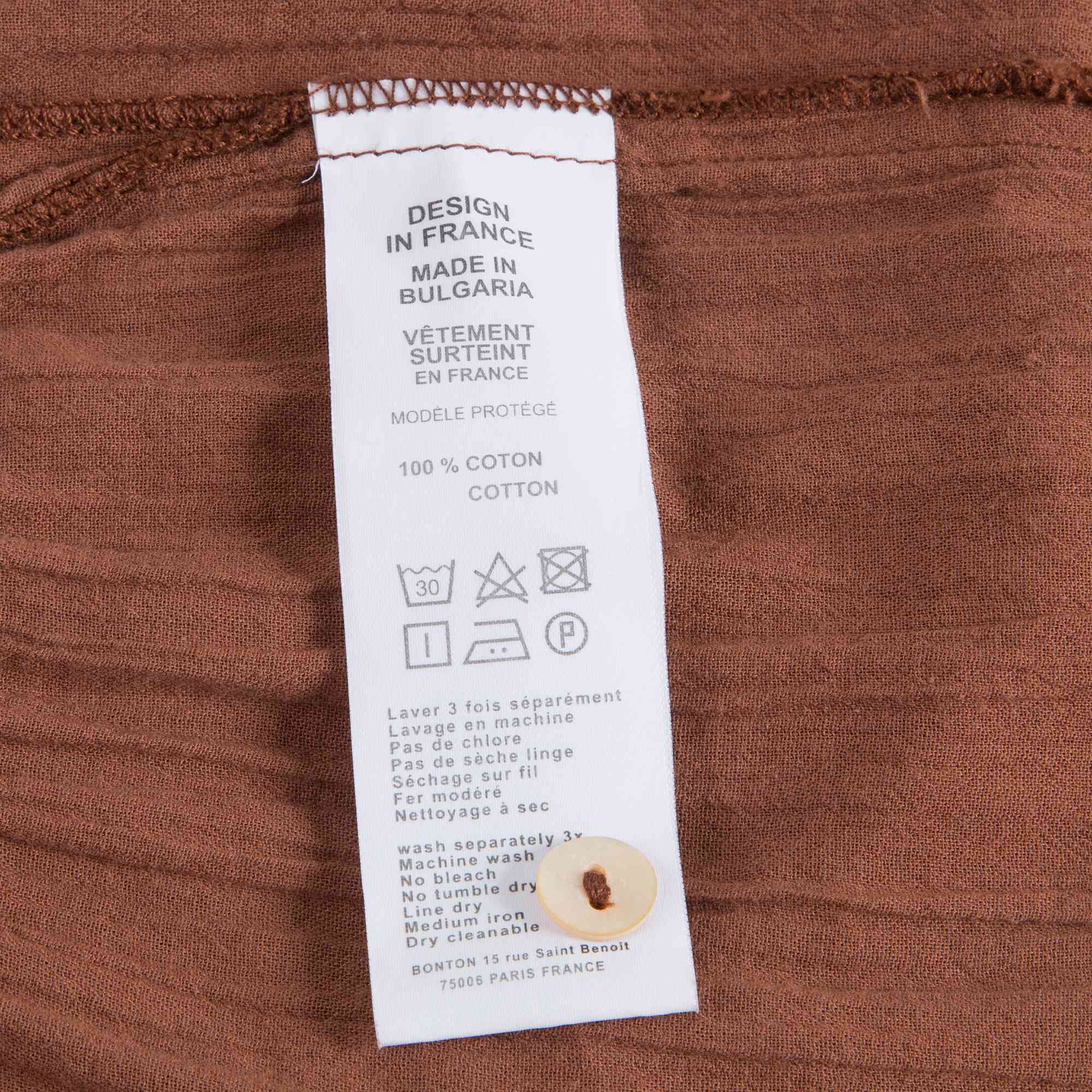 Girls Chocolate Brown Cotton Trousers