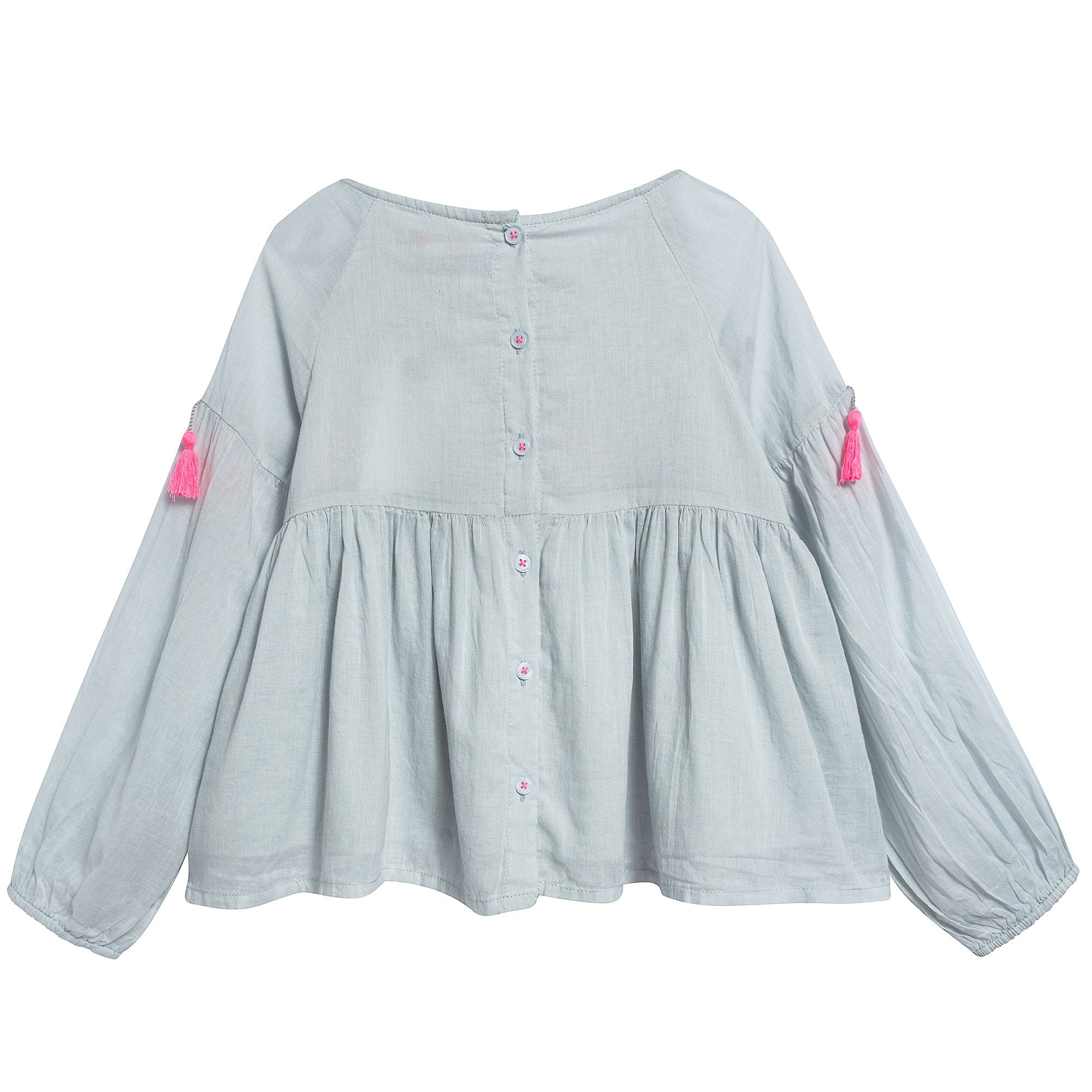 Girls Silver Blue"Sarah" Blouse