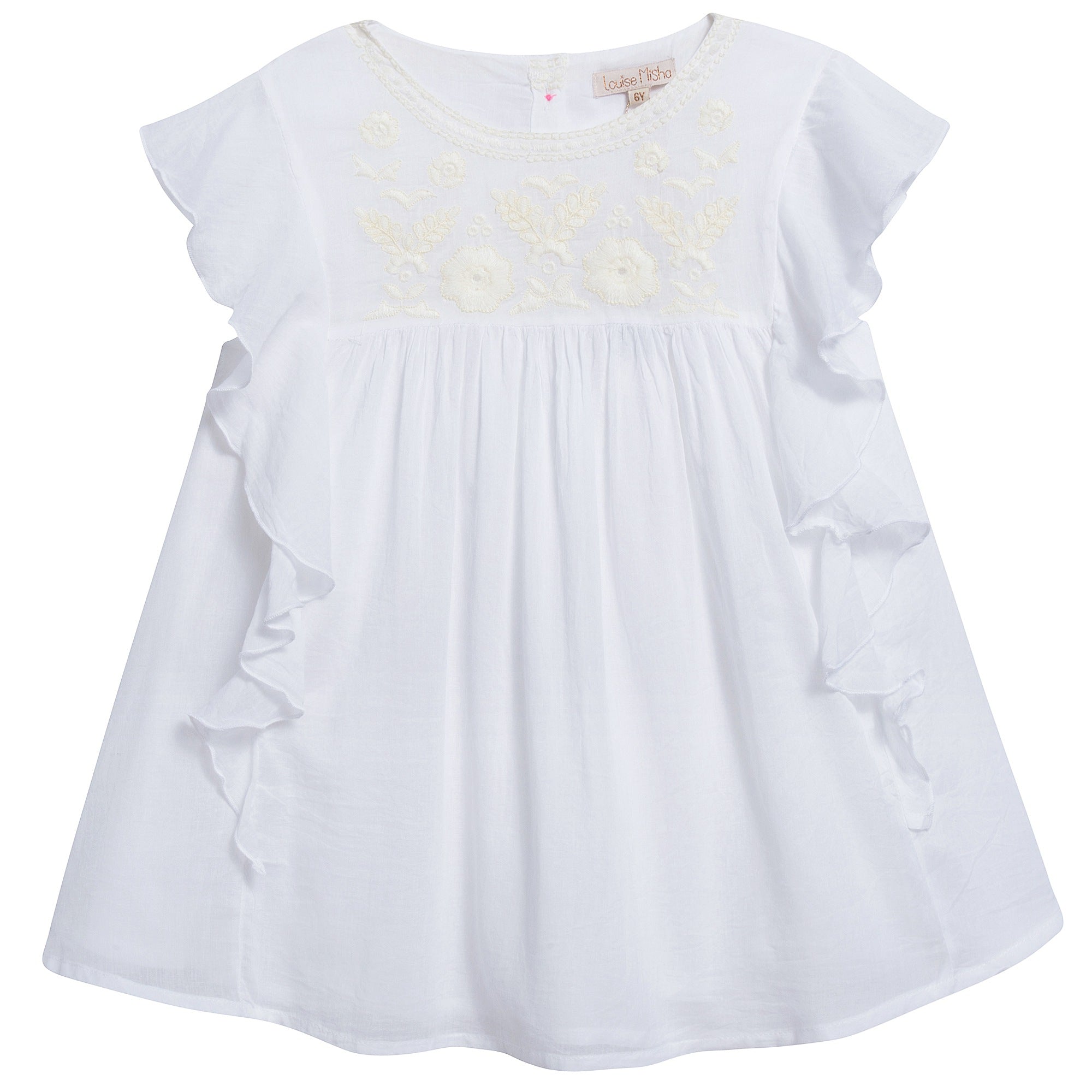 Girls White "Aurelia" Dress