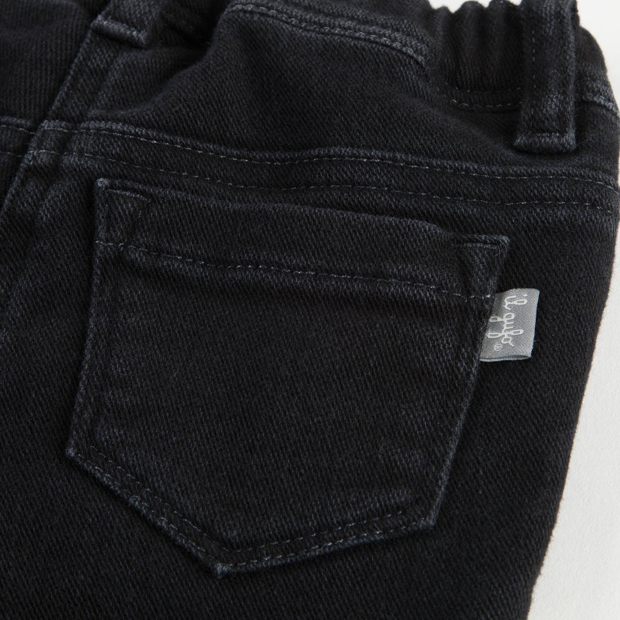 Girls Black Cotton Jeans
