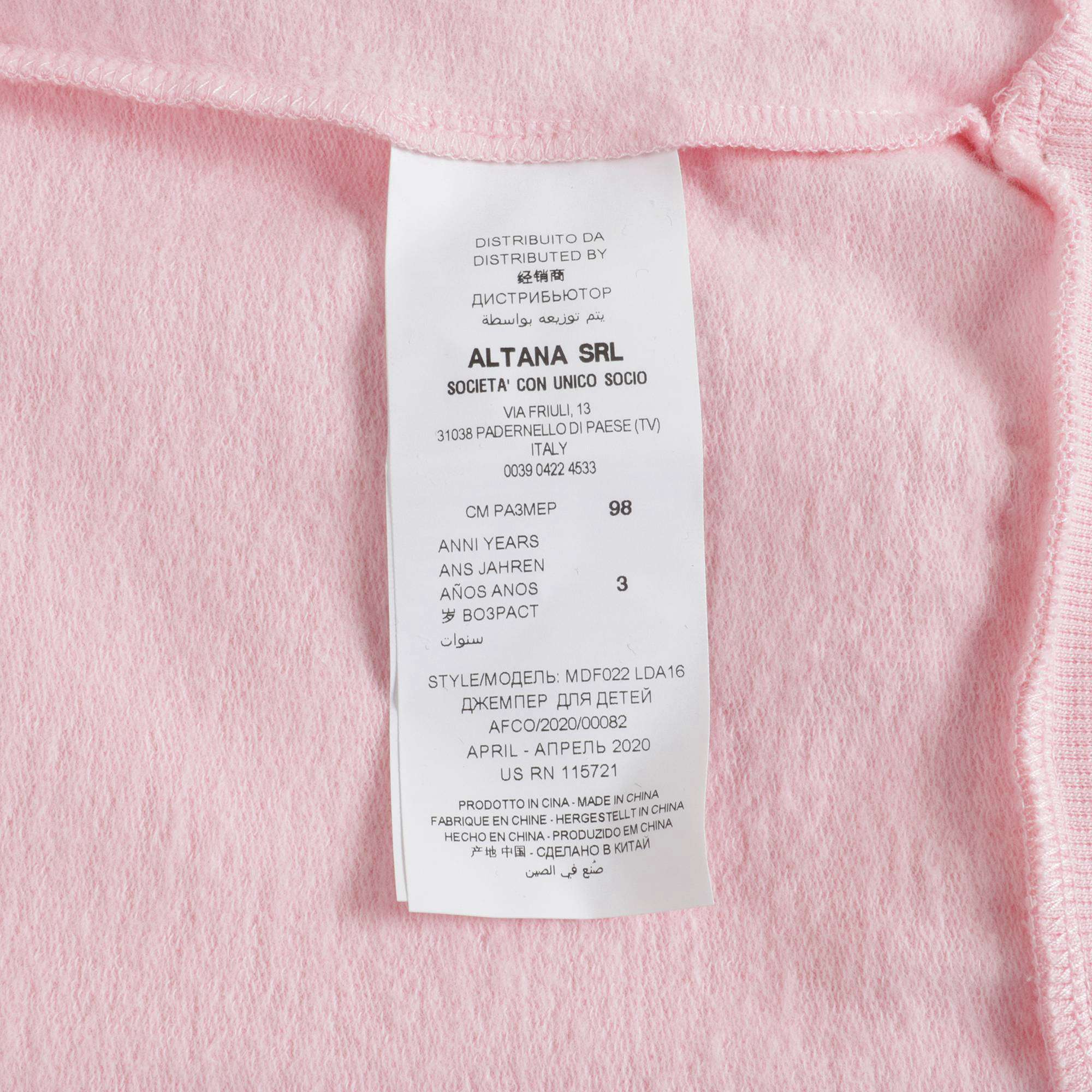 Baby Girls Pink Sweatshirt