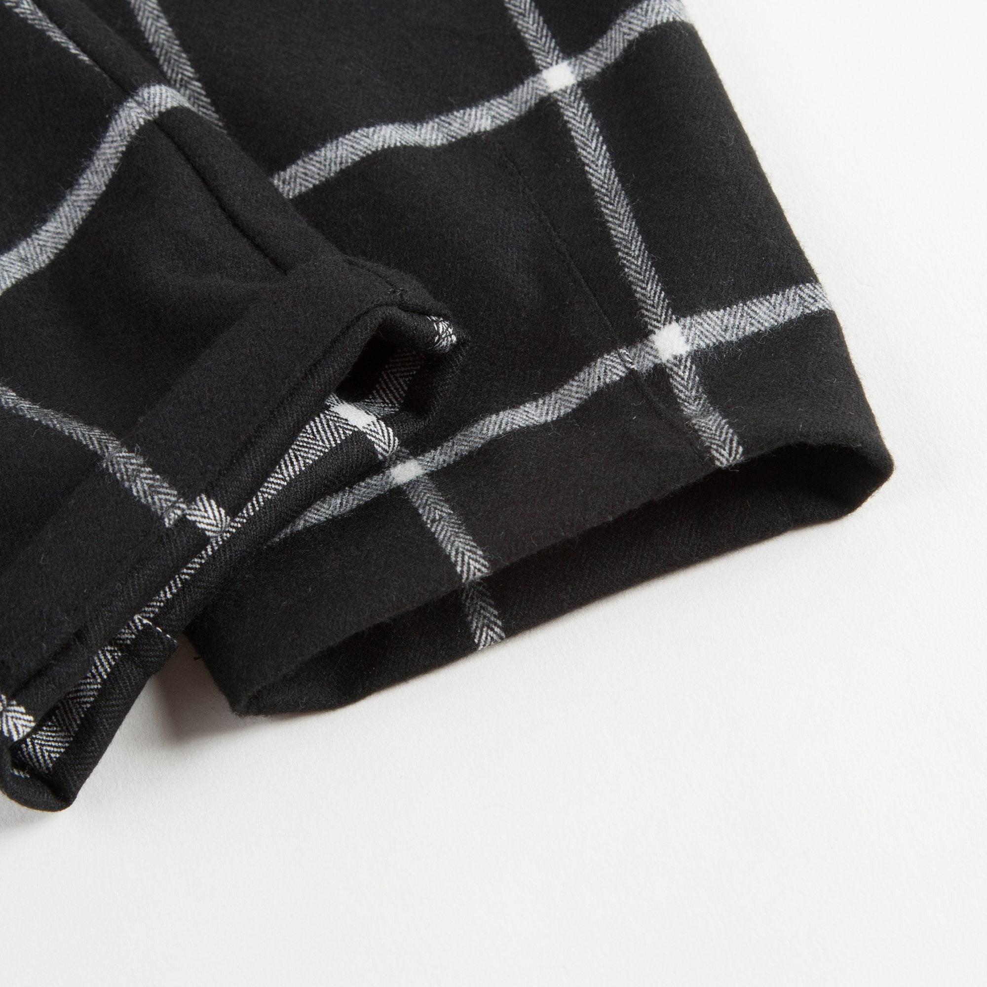 Girls Black Checked Trousers