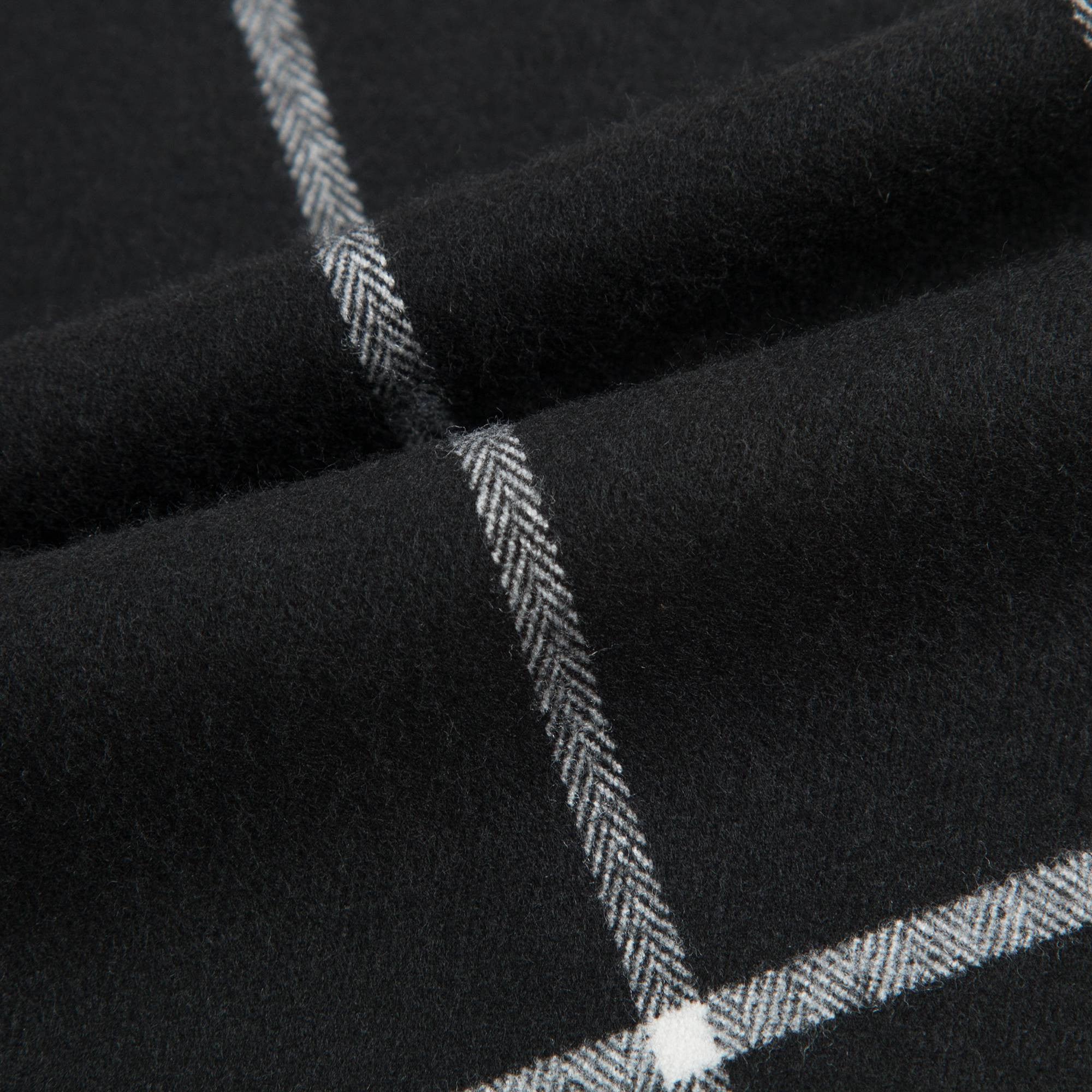 Girls Black Checked Trousers