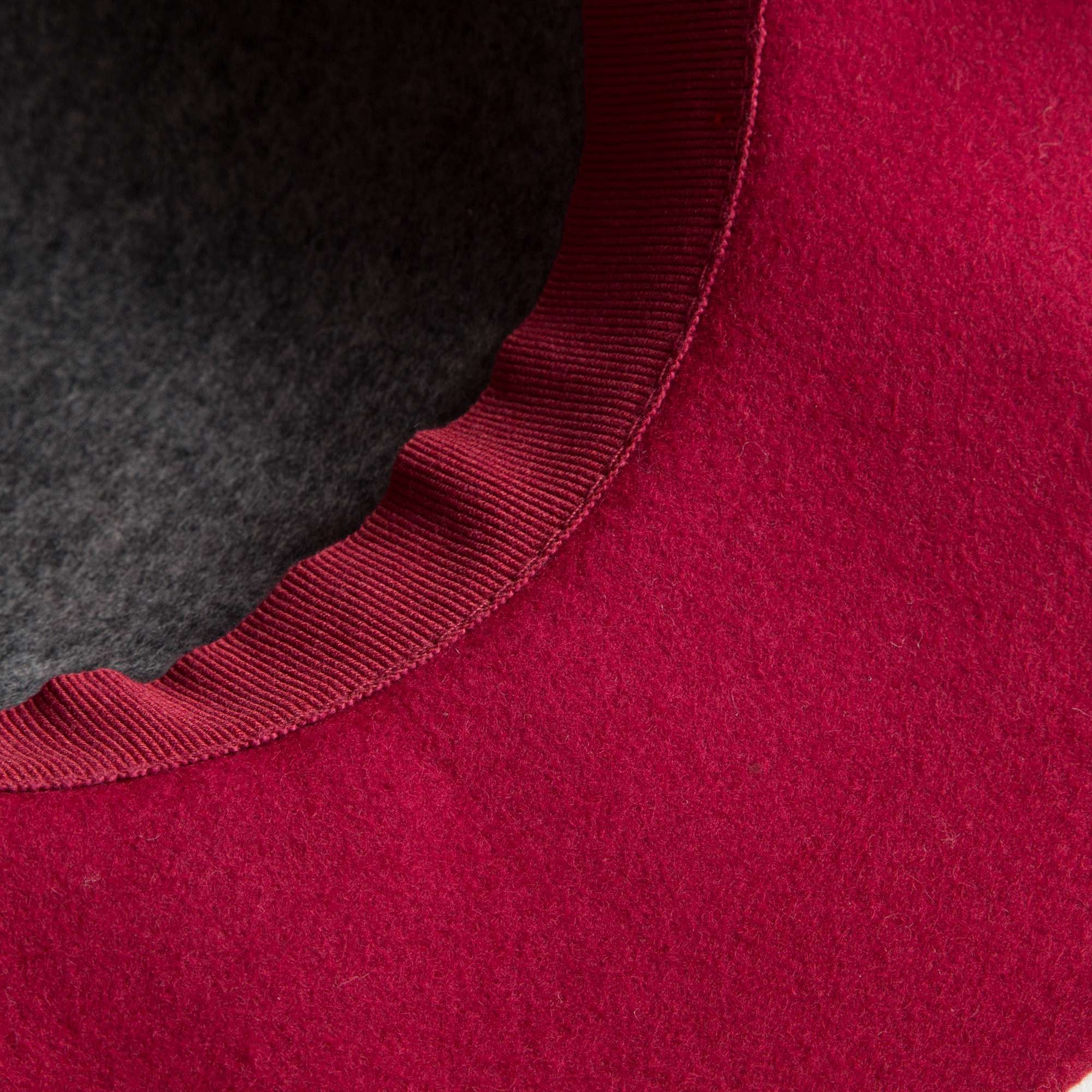 Girls Grey & Red Hat With Bow