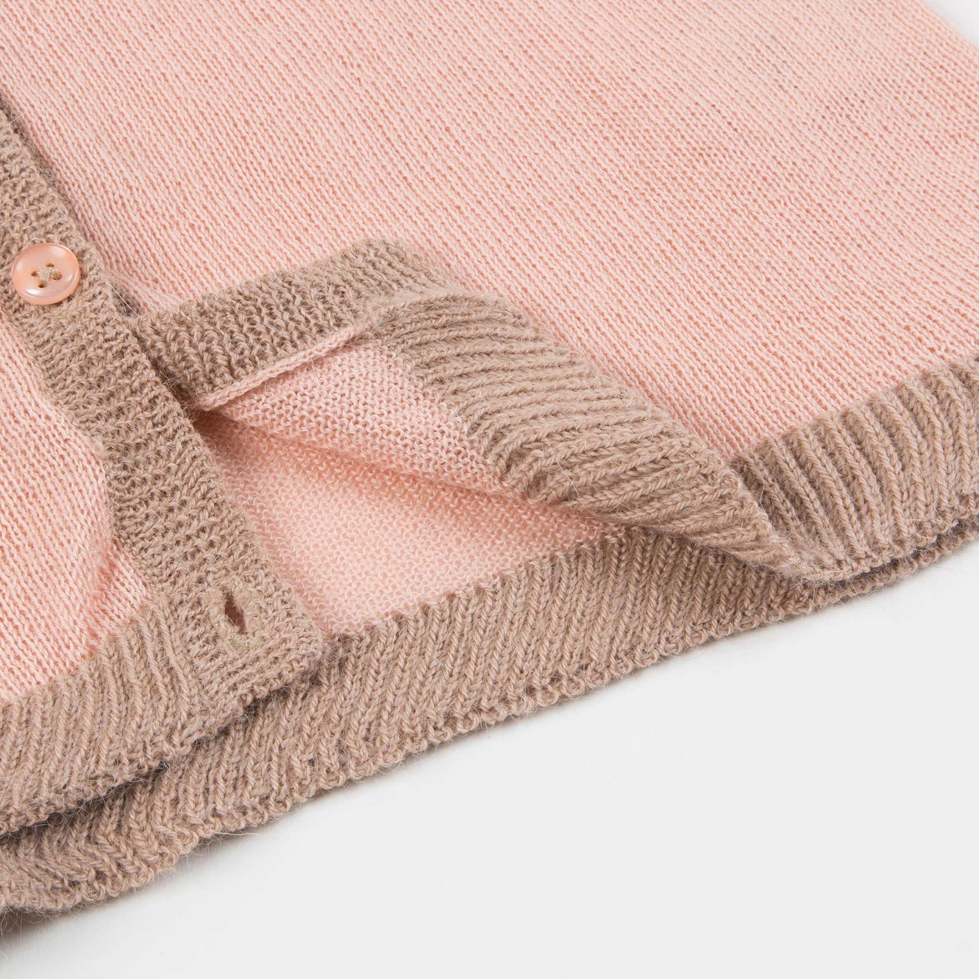Girls Pink Baby Alpaca Knitwear Cardigan