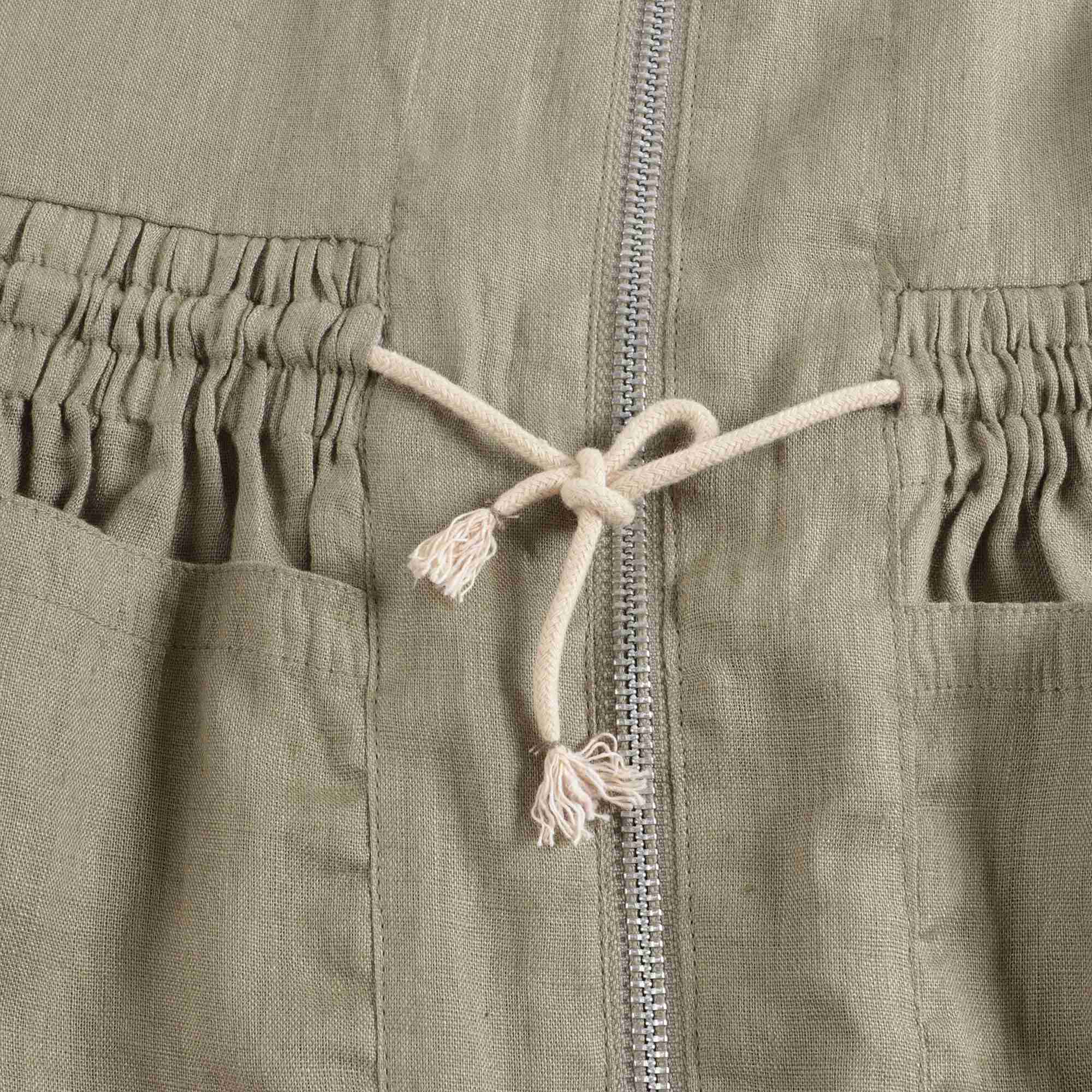 Girls Sage Green Waist Dress