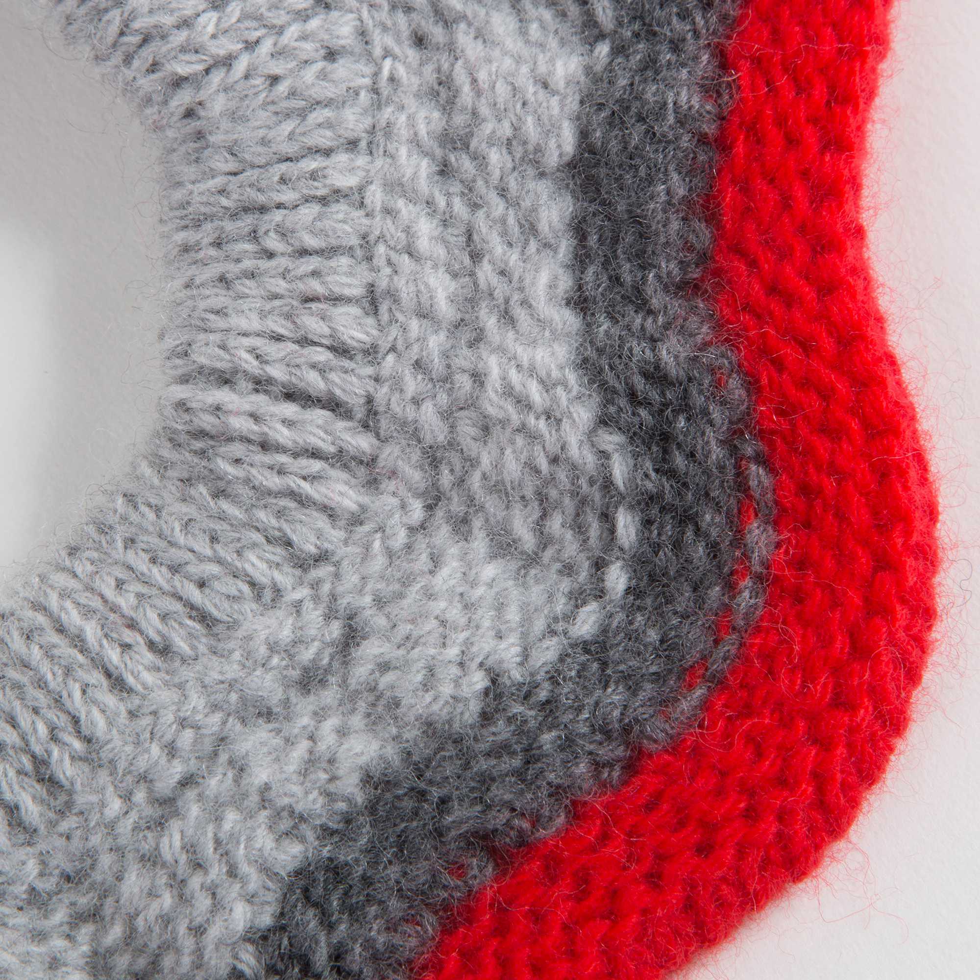 Girls Red & Grey Detachable Collar