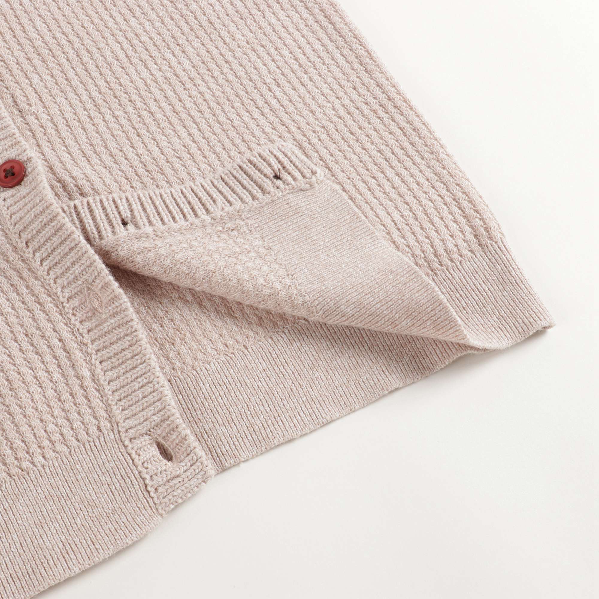 Girls Camel Cotton Cardigan