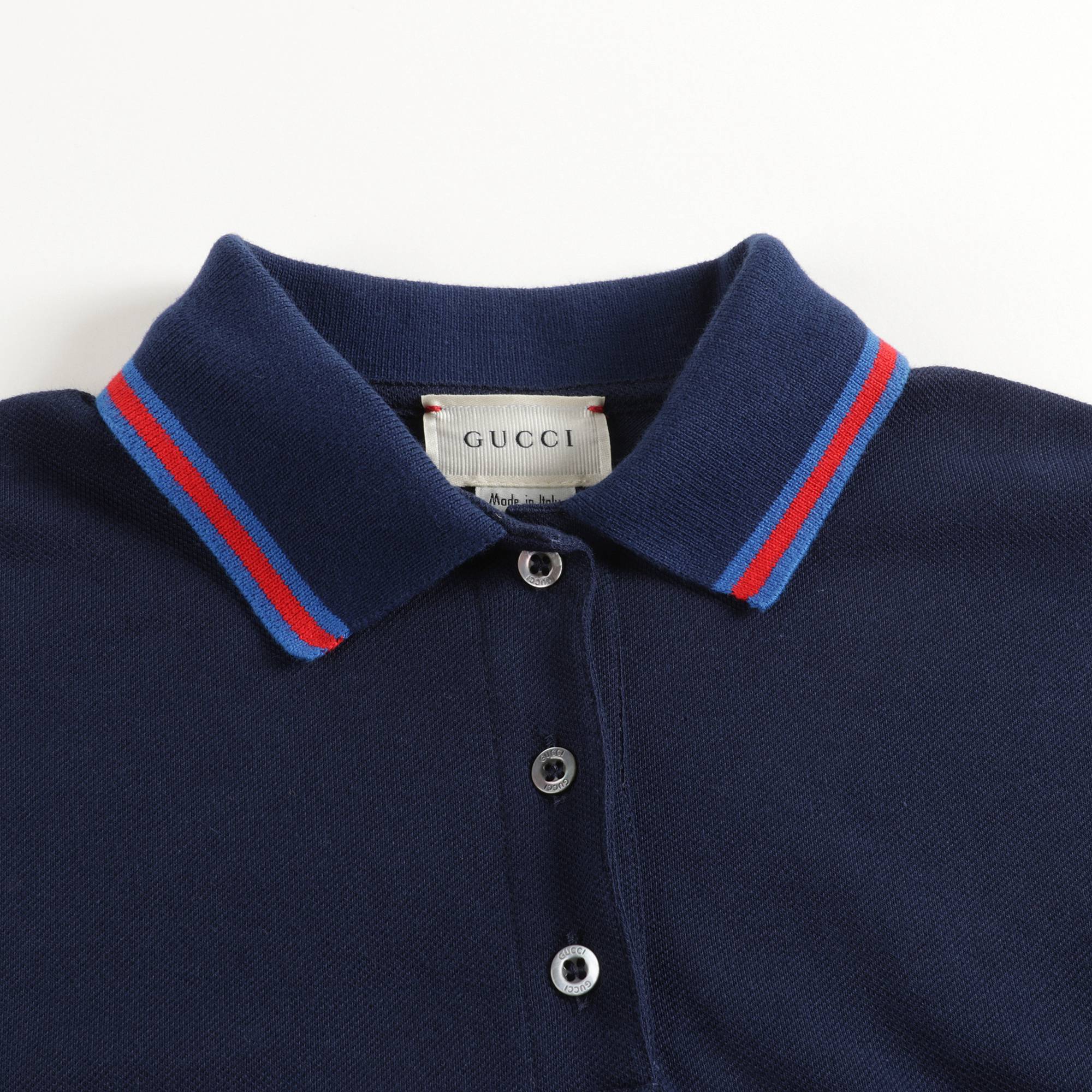 Girls Blue Logo Cotton Polo Dress
