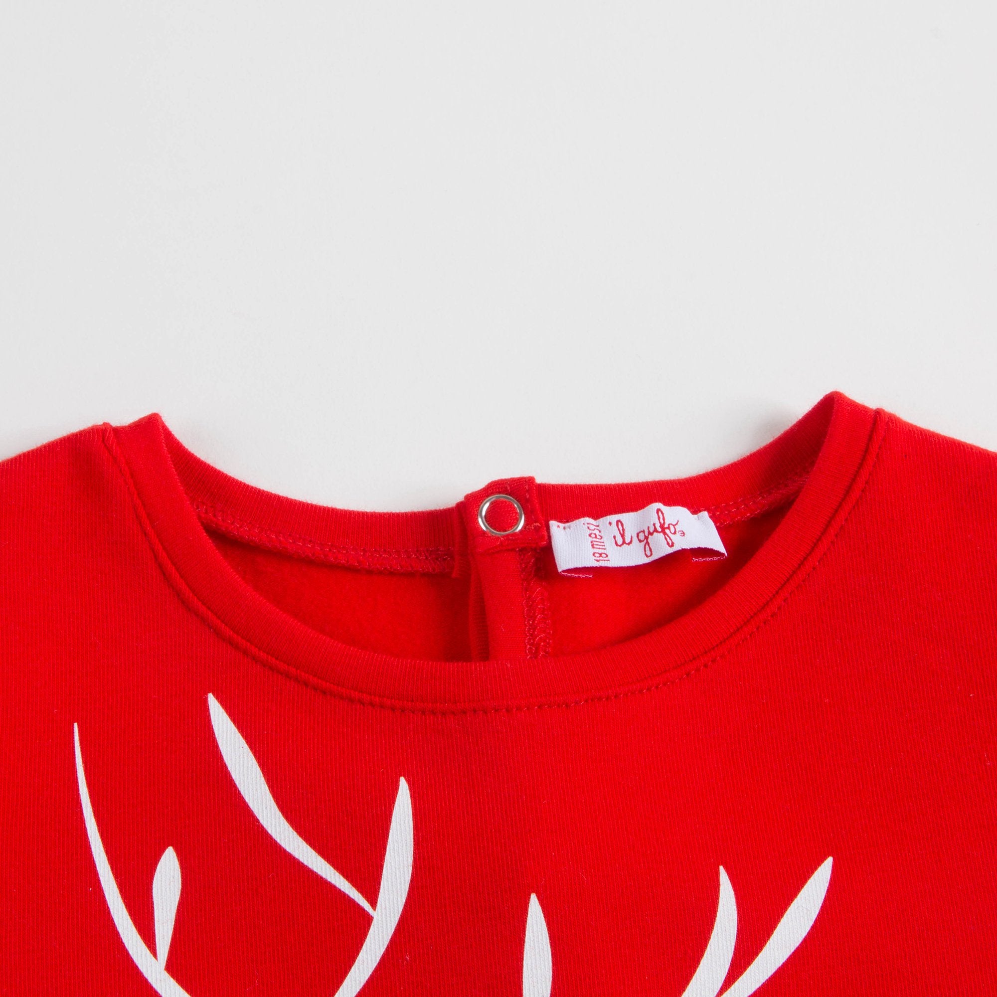 Girls Lava Red & Solver Cotton T-shirt
