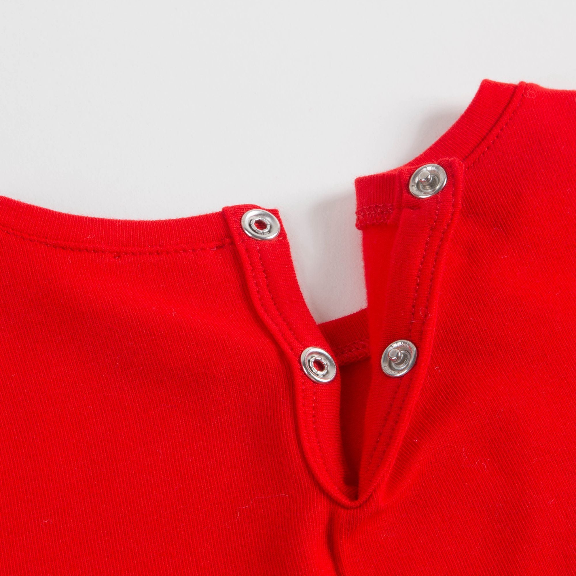 Girls Lava Red & Solver Cotton T-shirt