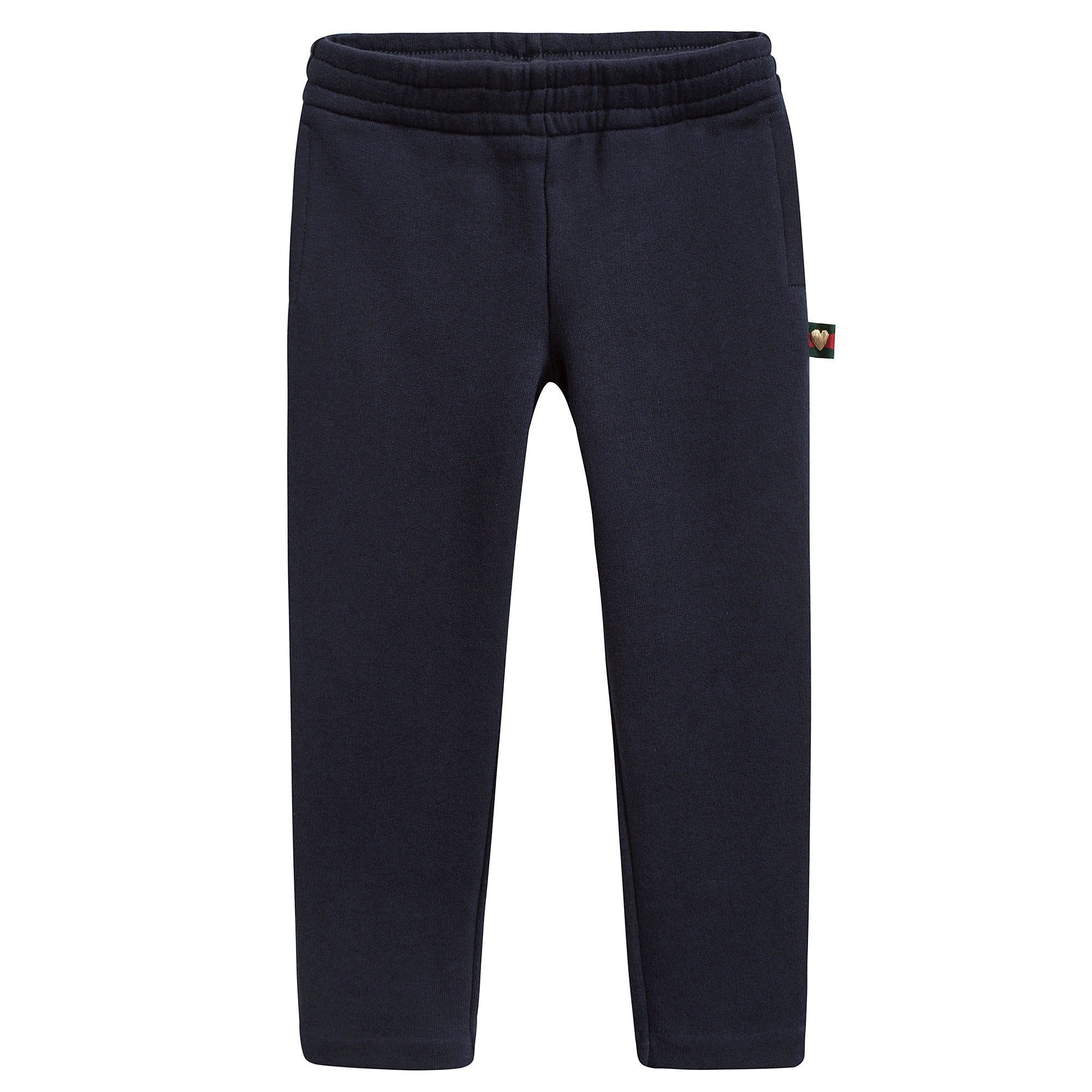 Girls Navy Blue Jersey Trousers With Star Trim