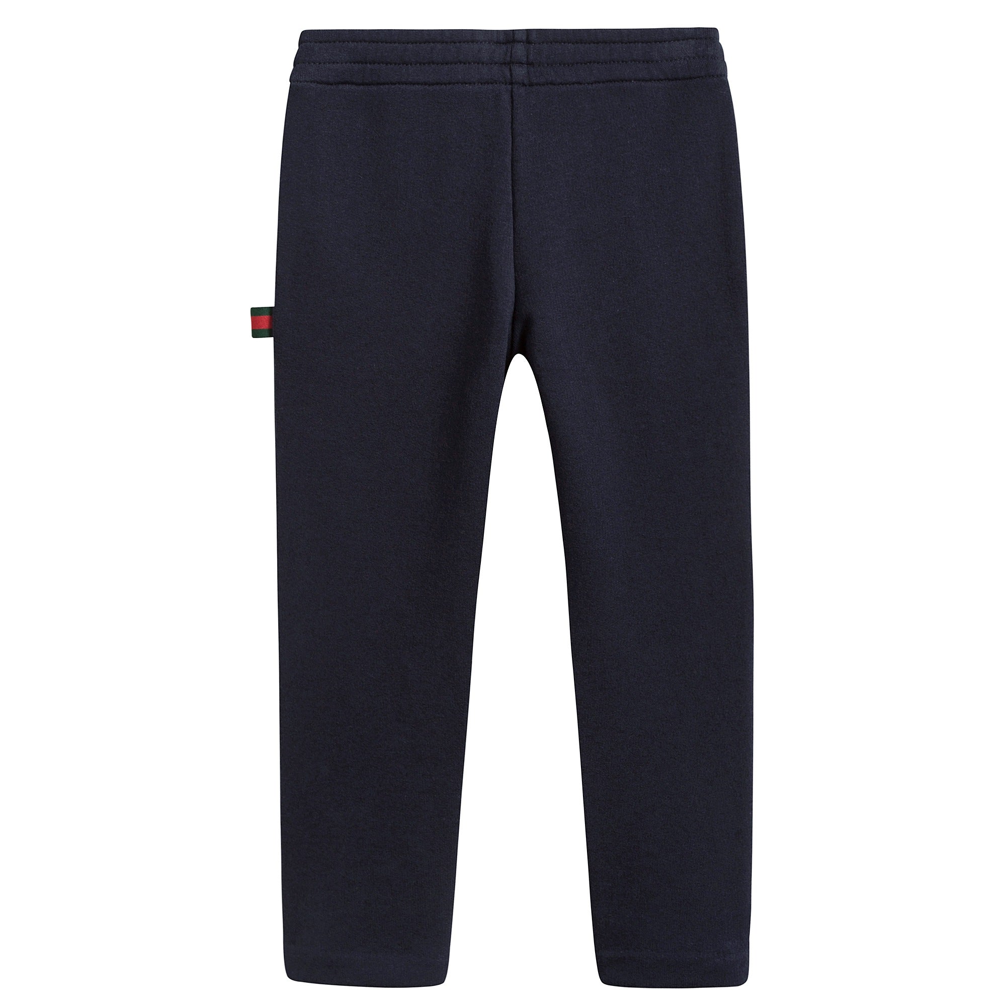 Girls Navy Blue Jersey Trousers With Star Trim