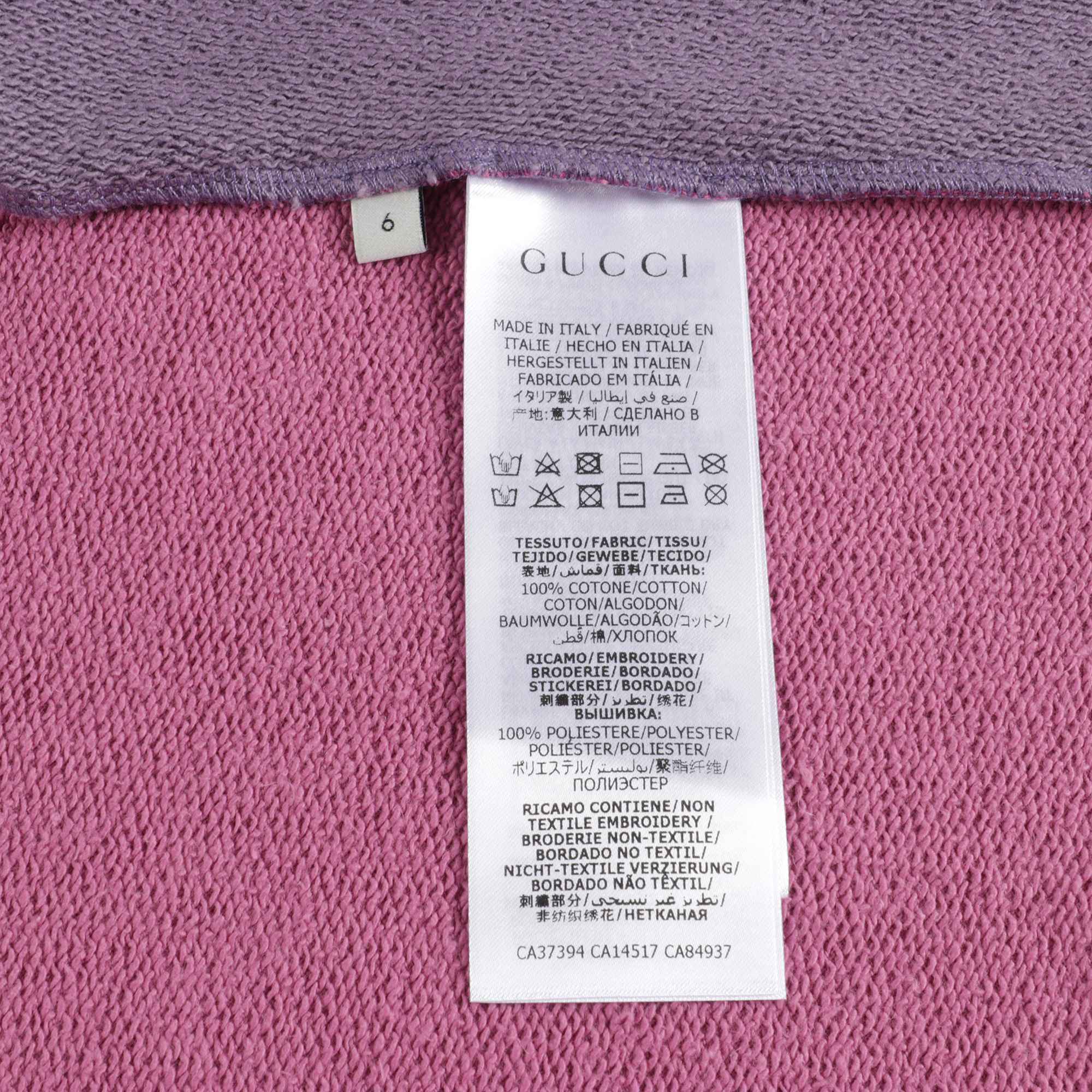 Girls Purple Zip-up Cotton Sweatshirt