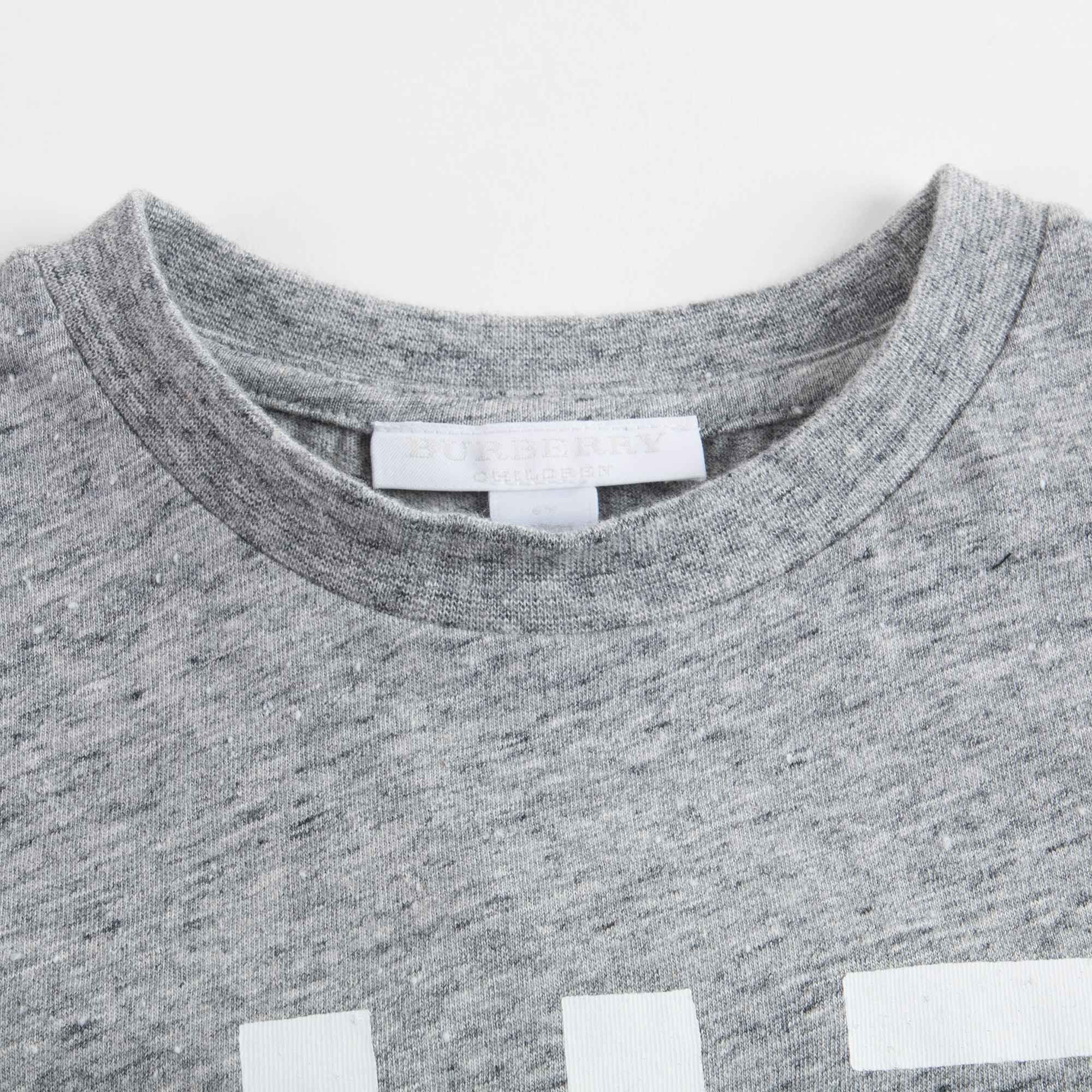Girls Grey Melange Cotton T-shirt