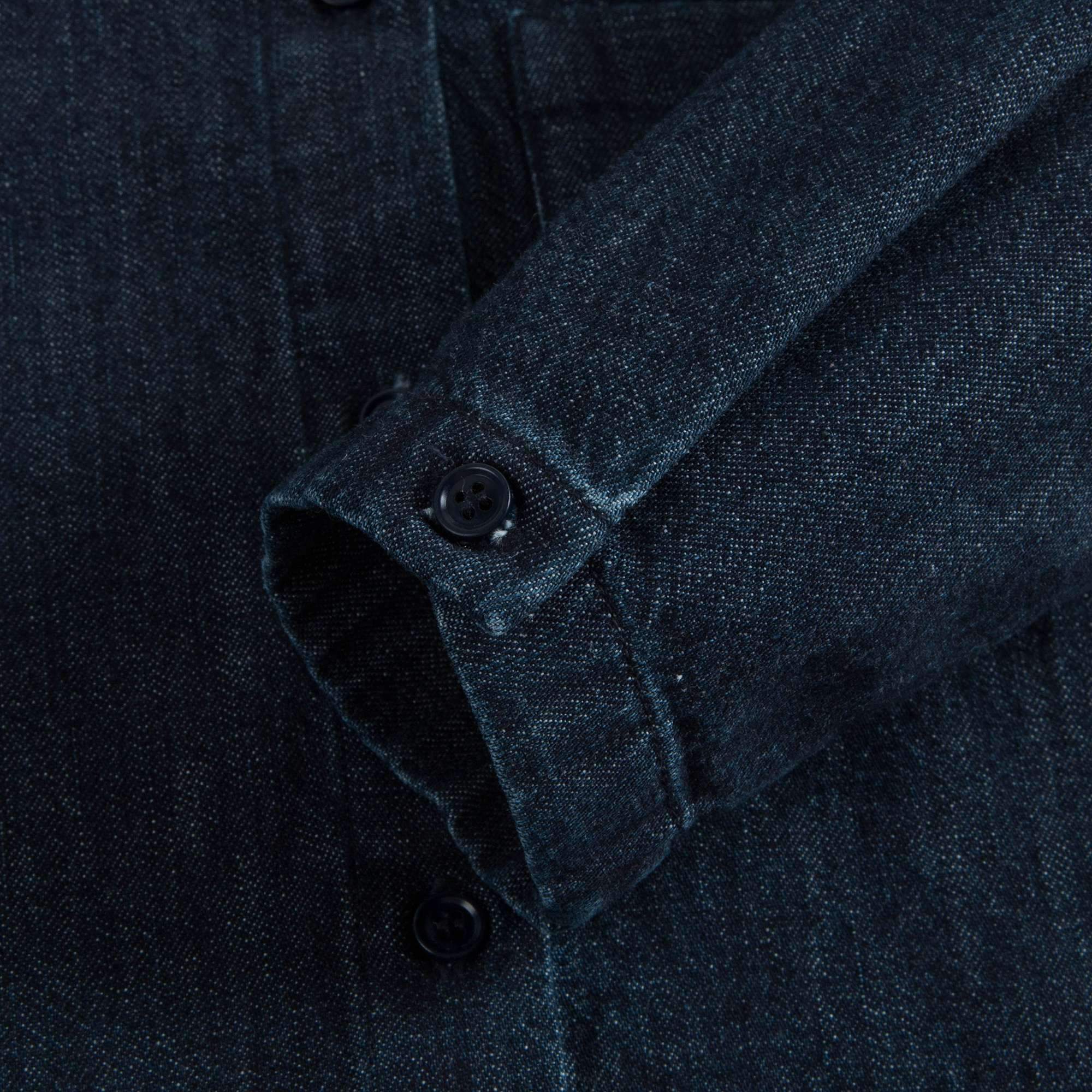 Girls Dark Blue Cotton Shirt