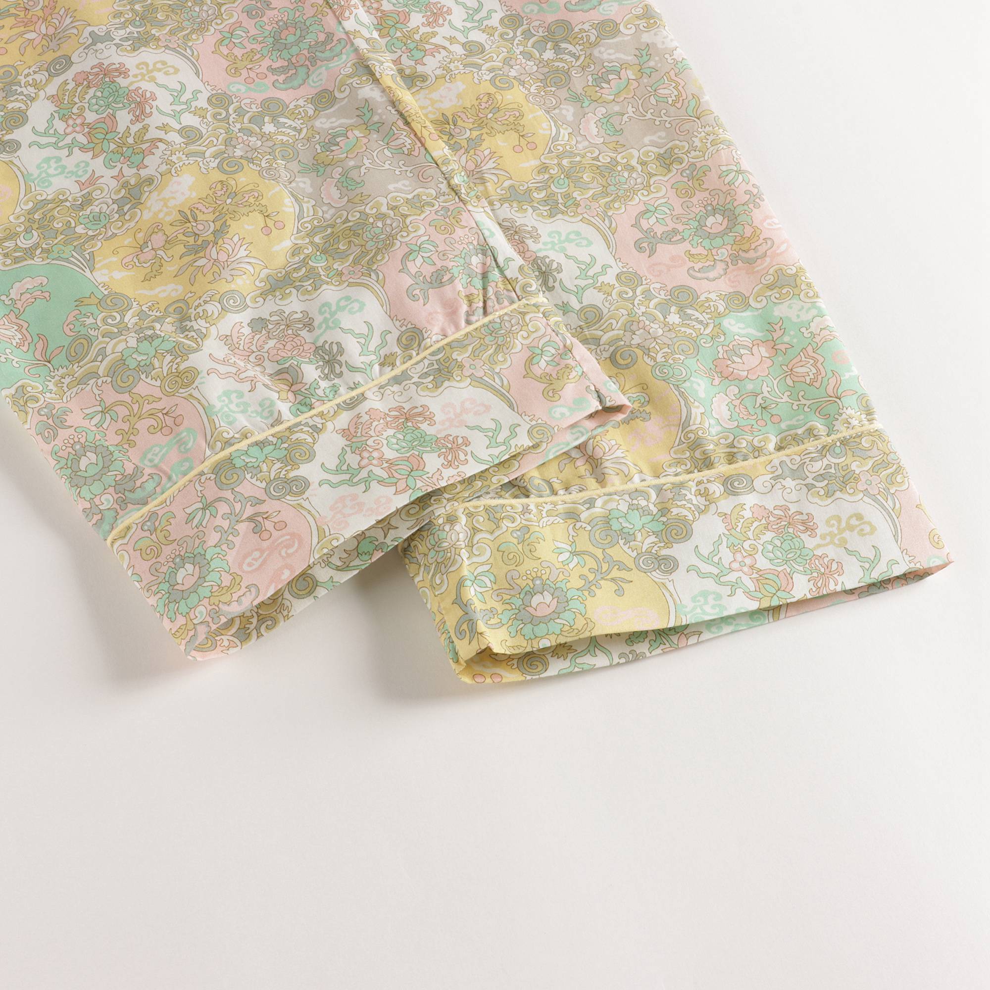 Girls Yellow Floral Cotton Nightwear Set
