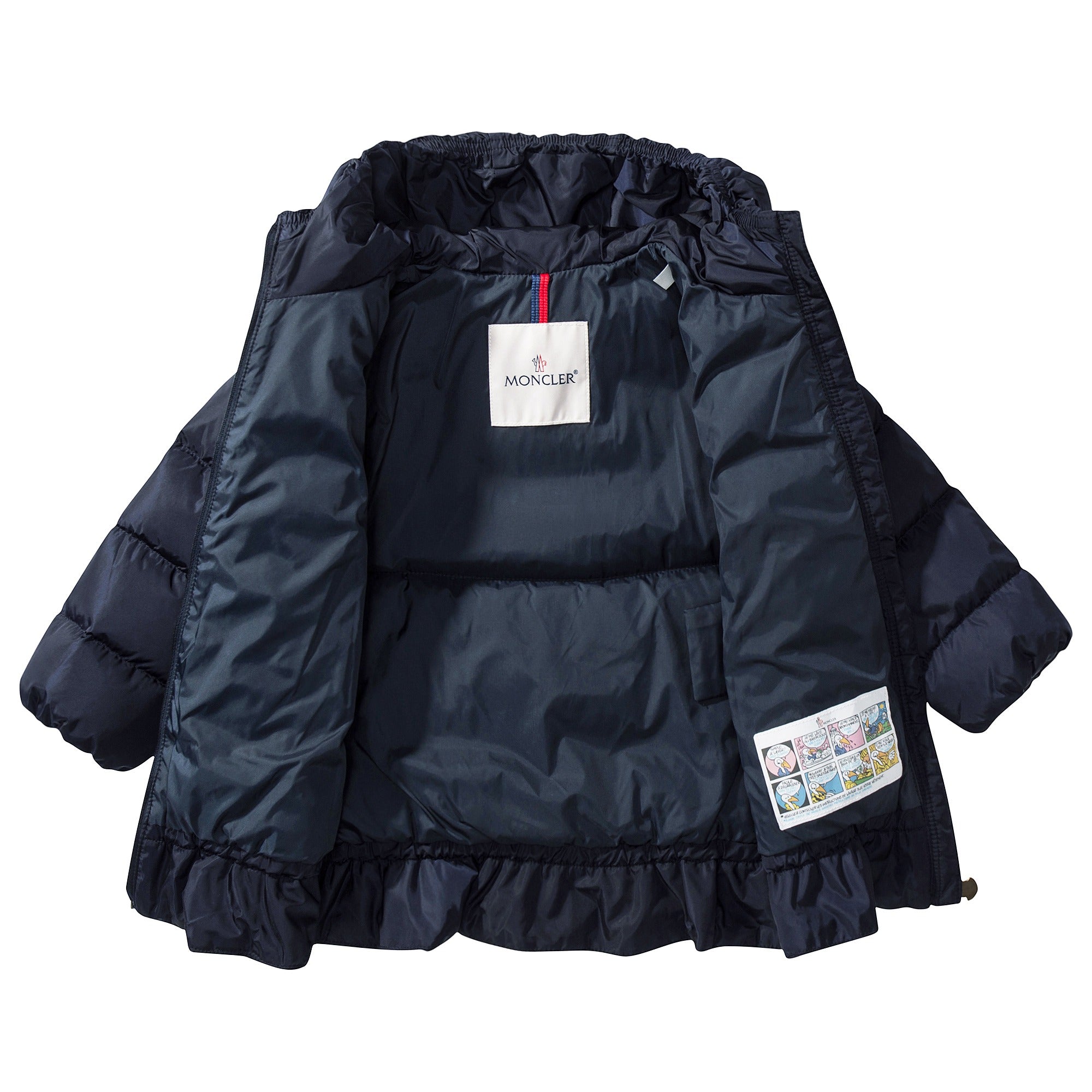 Baby Girls Blue 'Azinza' Down Padded Jacket With Flounces