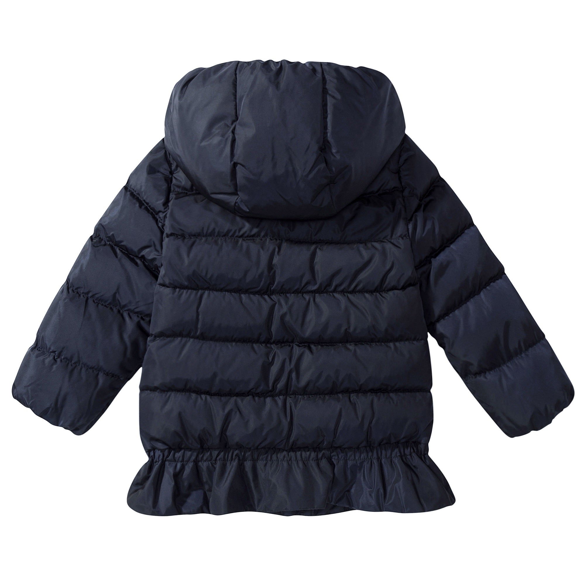 Baby Girls Blue 'Azinza' Down Padded Jacket With Flounces