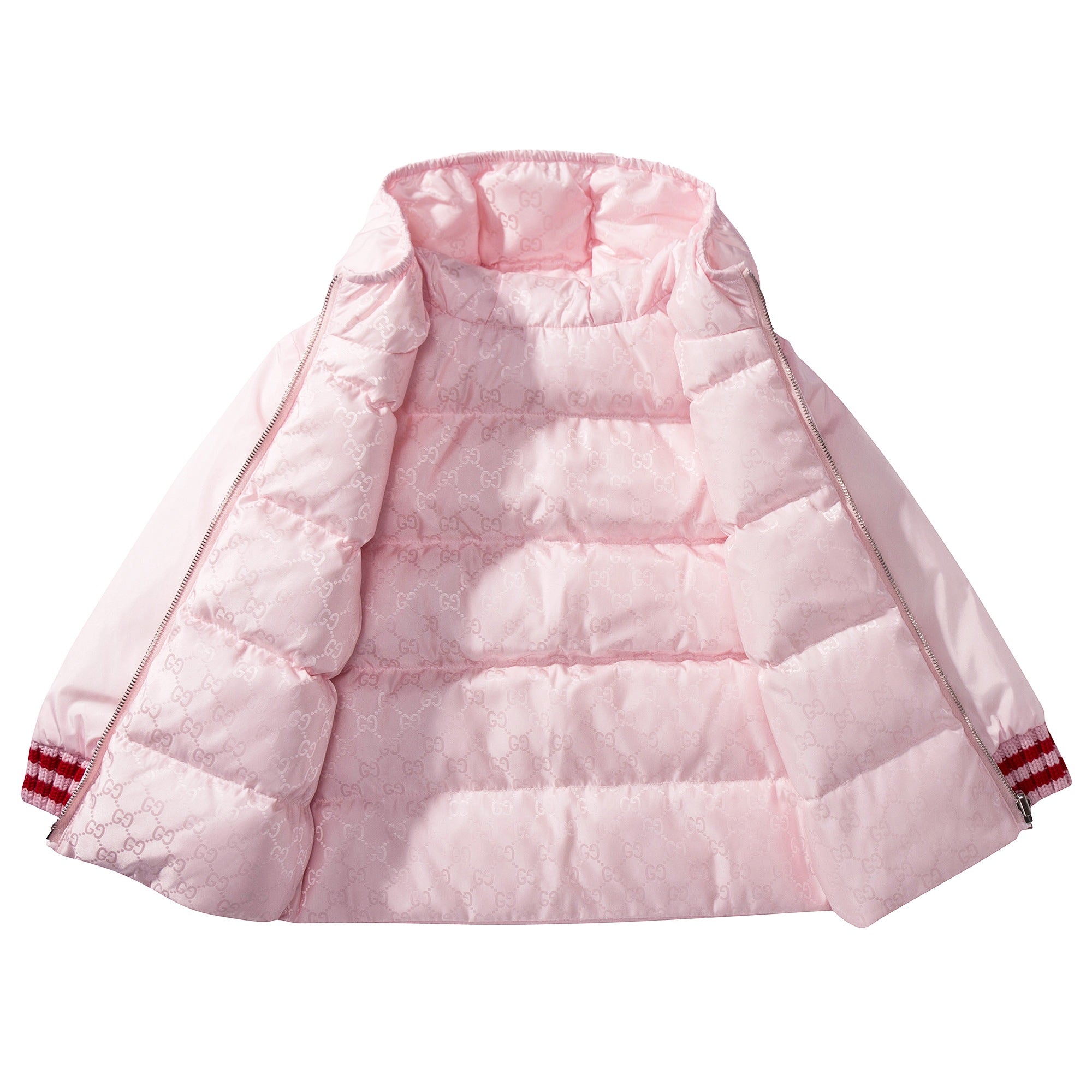 Girls Pink Padded Down Jacket