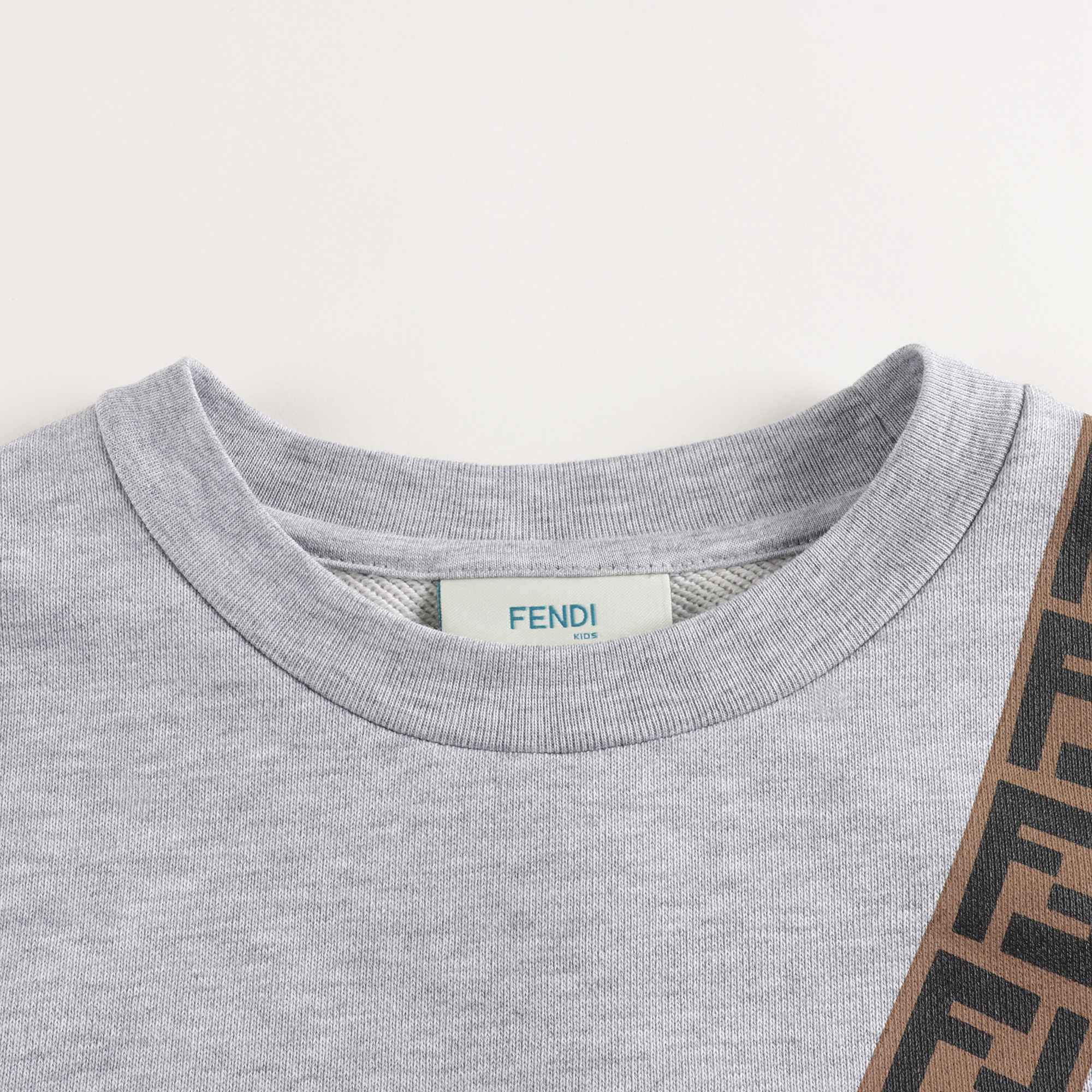 Girls Grey Printing Cotton & Silk Dress