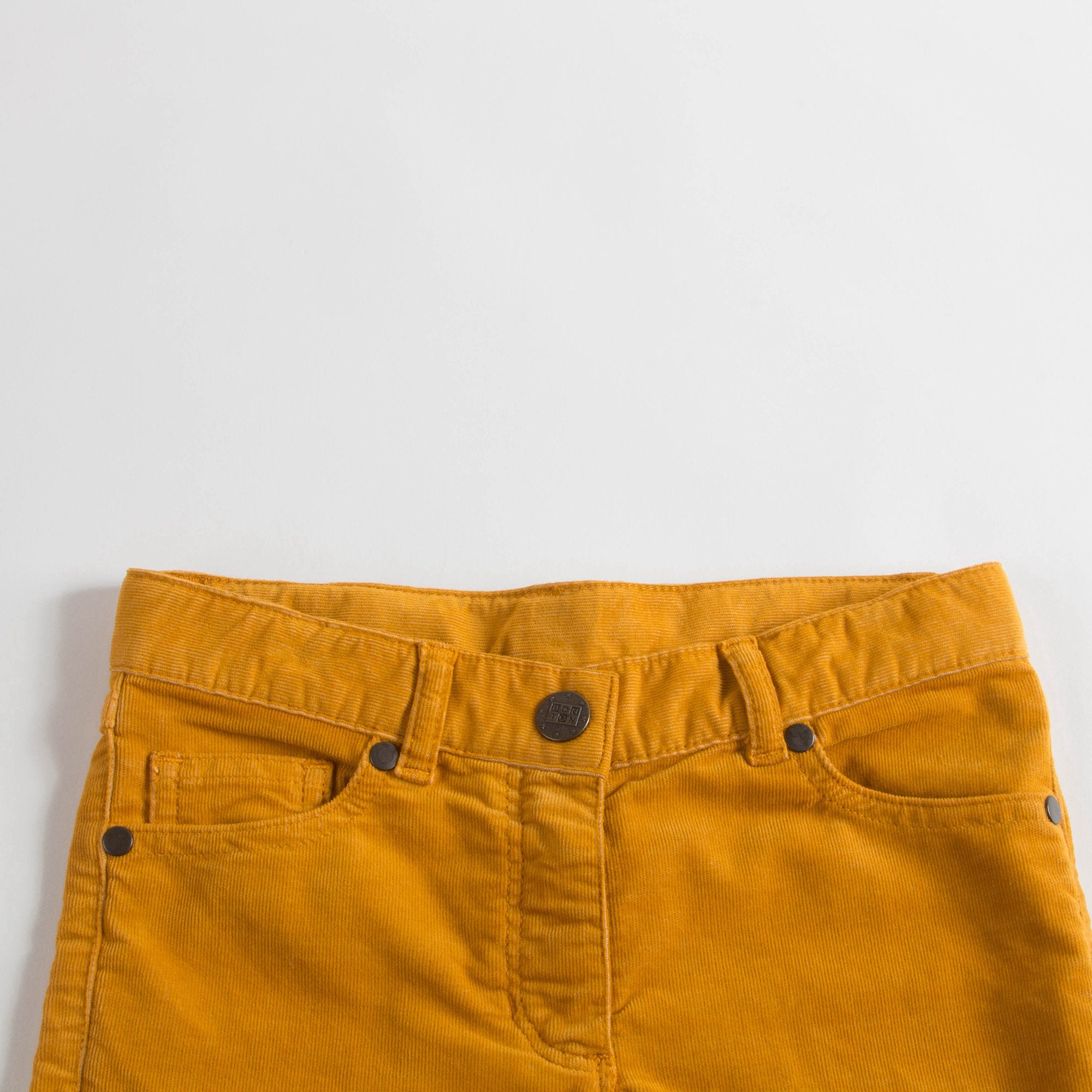 Girls Yellow Cotton Trousers