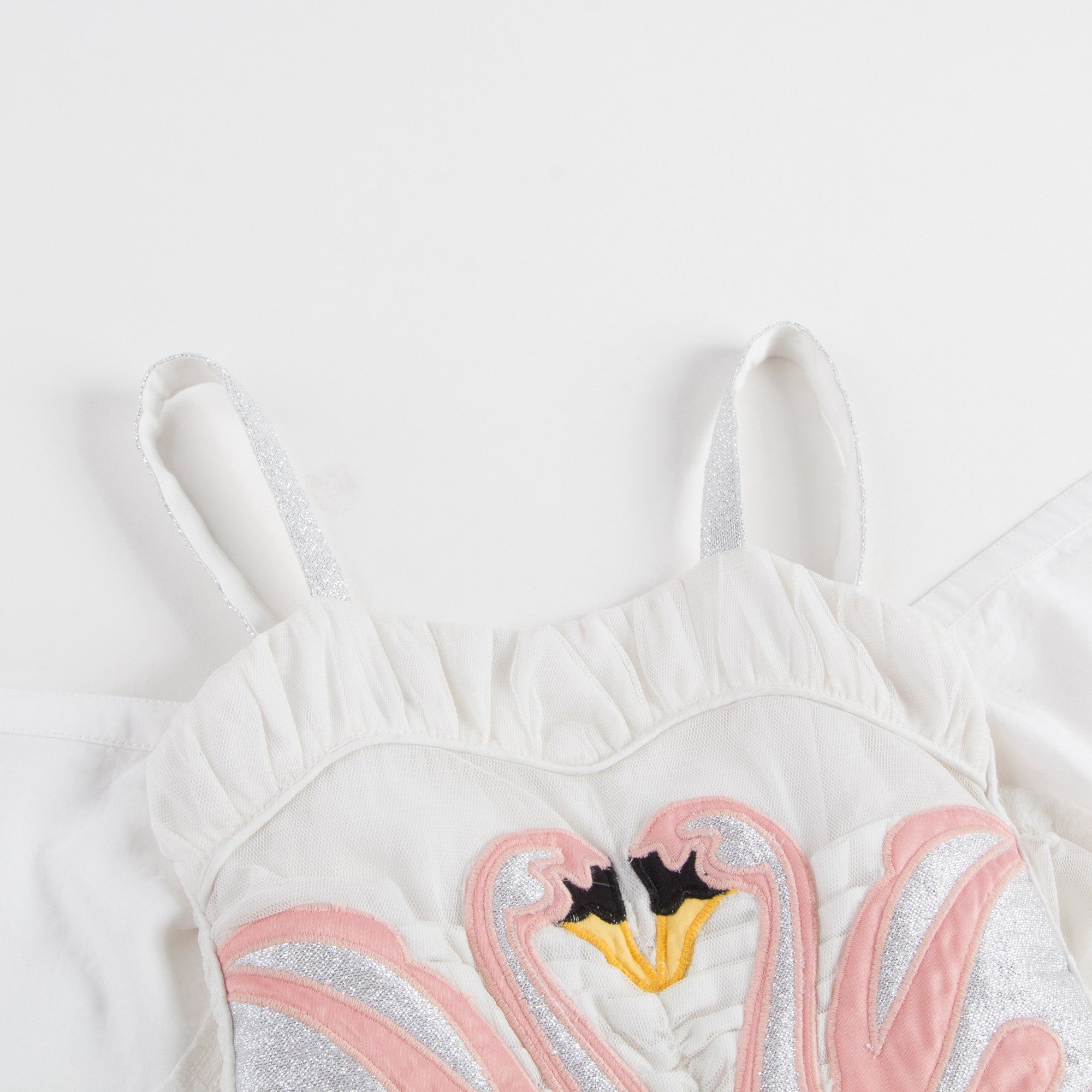 Girls Ivory 'Bonny' Swan Dress