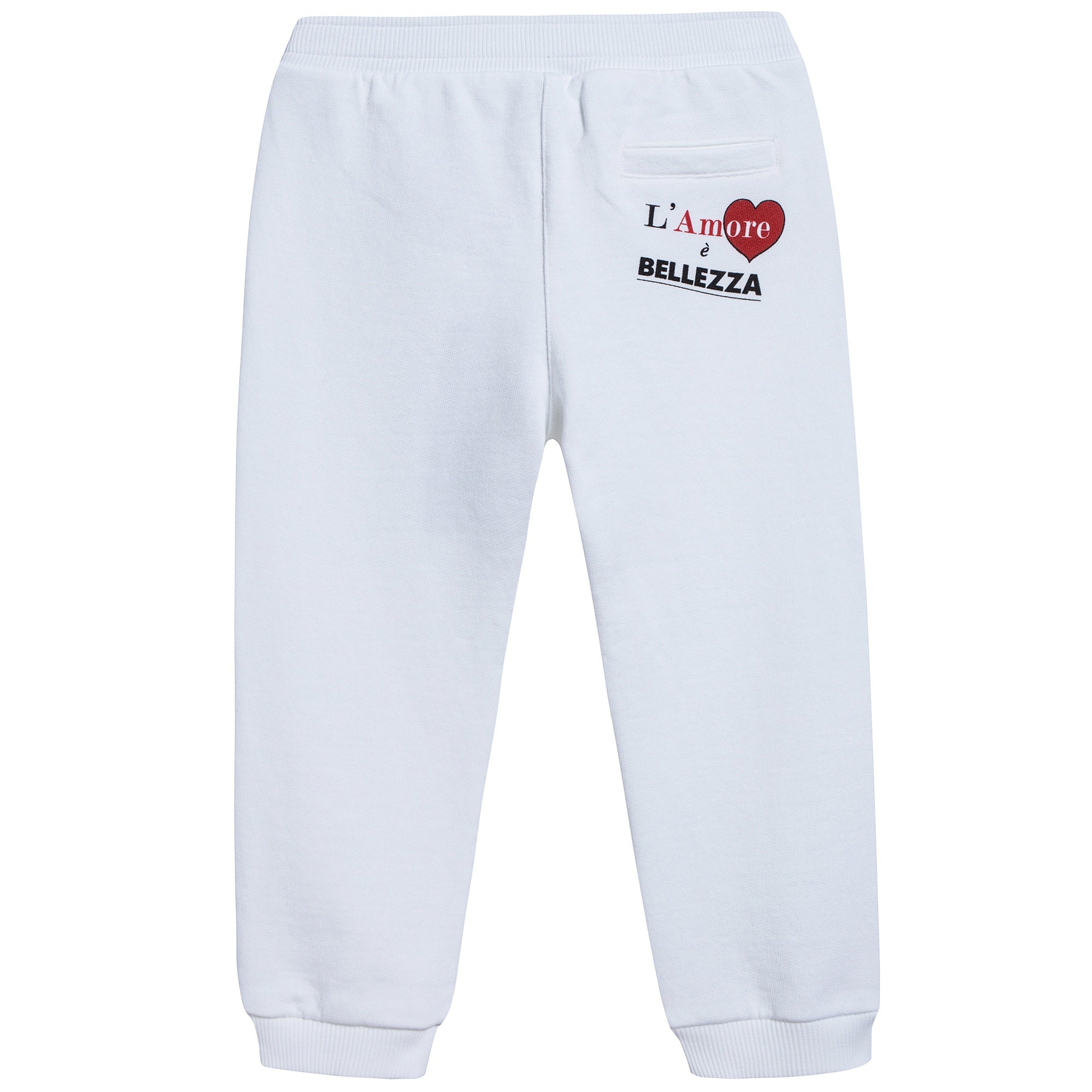 Baby Girls & Boys White Cotton Trousers