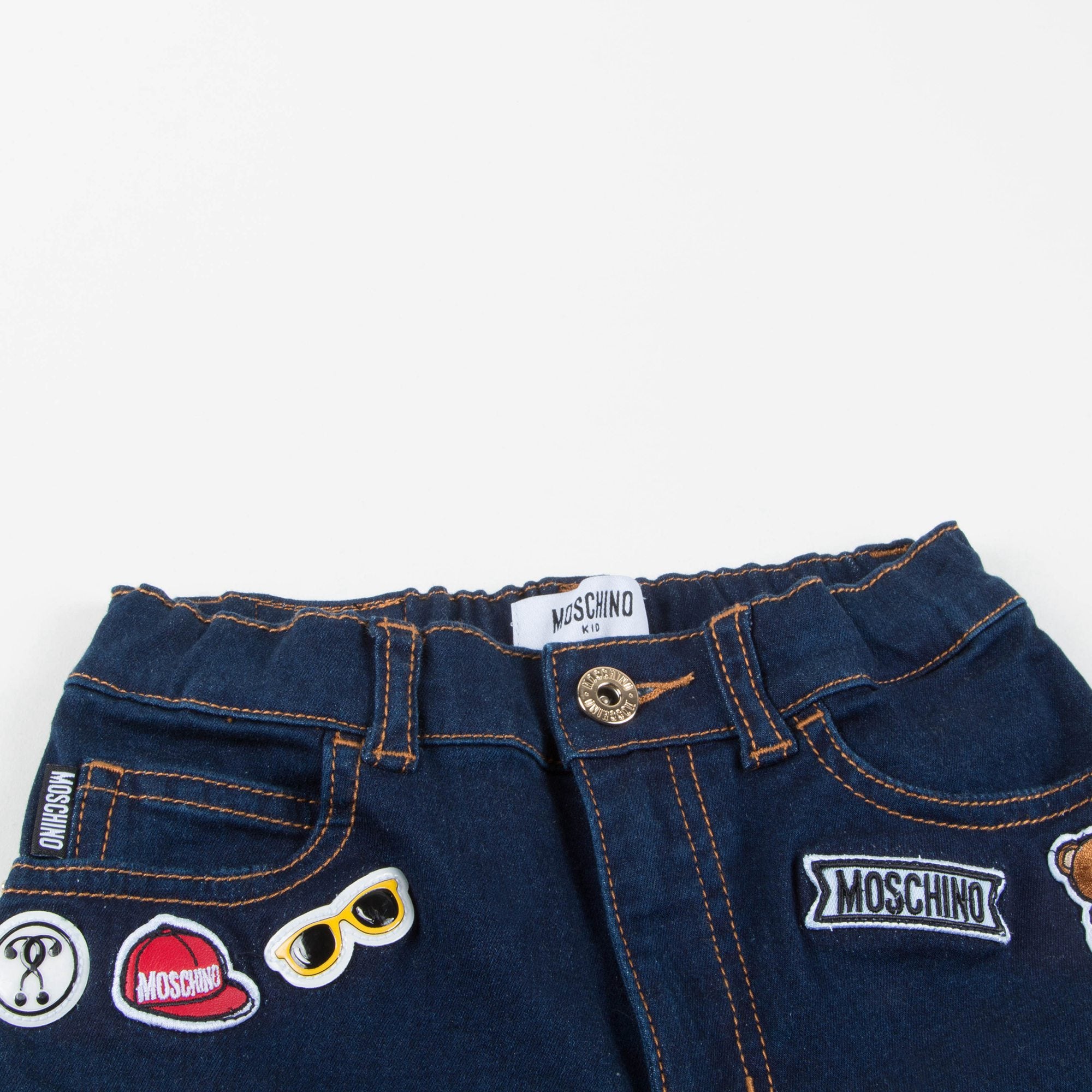 Girls & Boys Dark Blue Cotton Shorts
