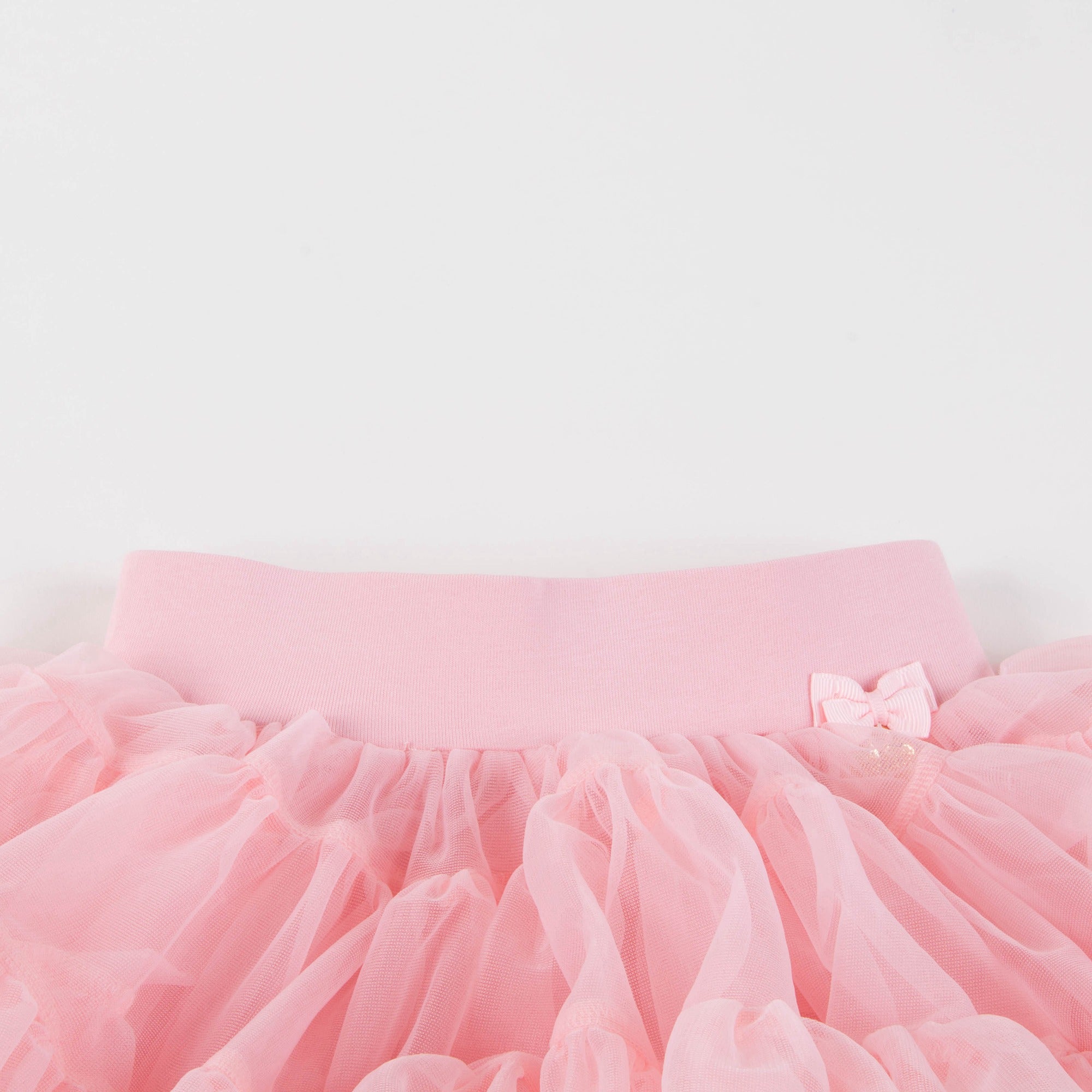 Girls Rose Pink Nylon Knitted Skirt