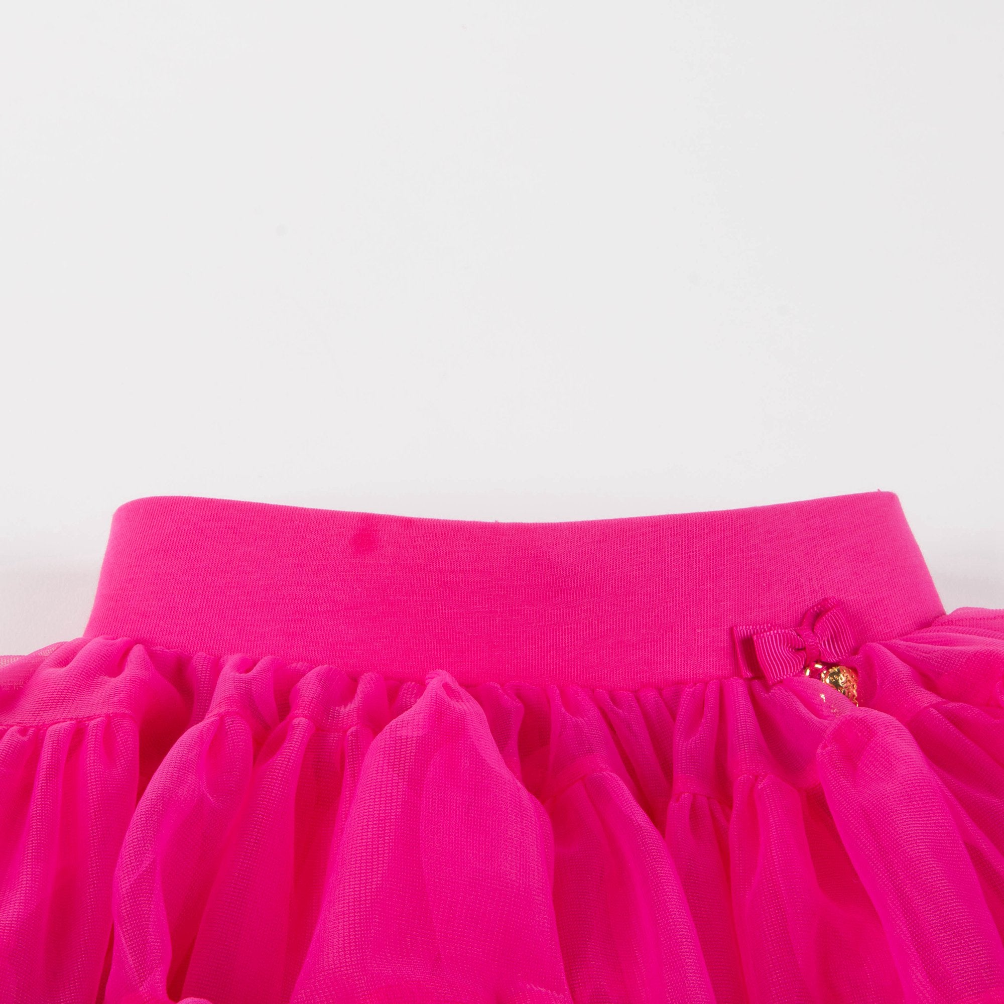 Girls Fuchsia Nylon Knitted Skirt