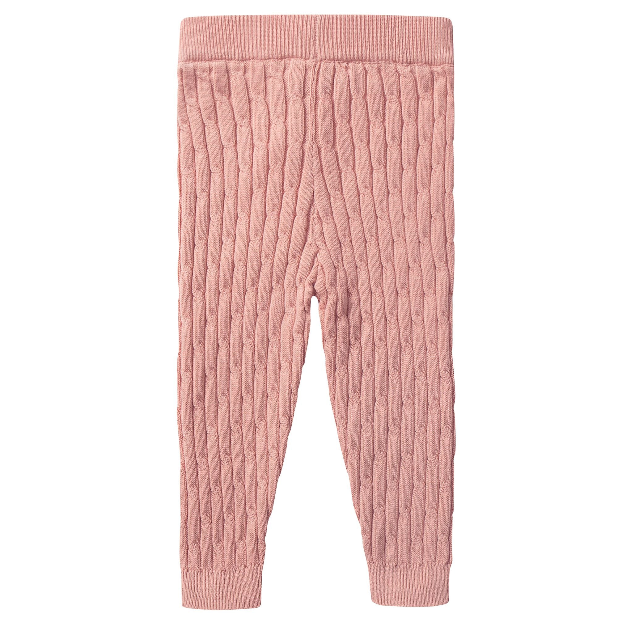 Girls Pink Cotton Leggings