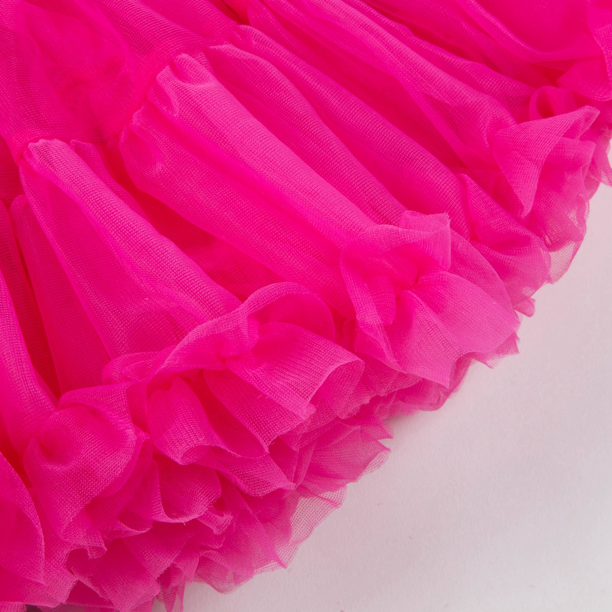 Girls Fuchsia Nylon Knitted Skirt