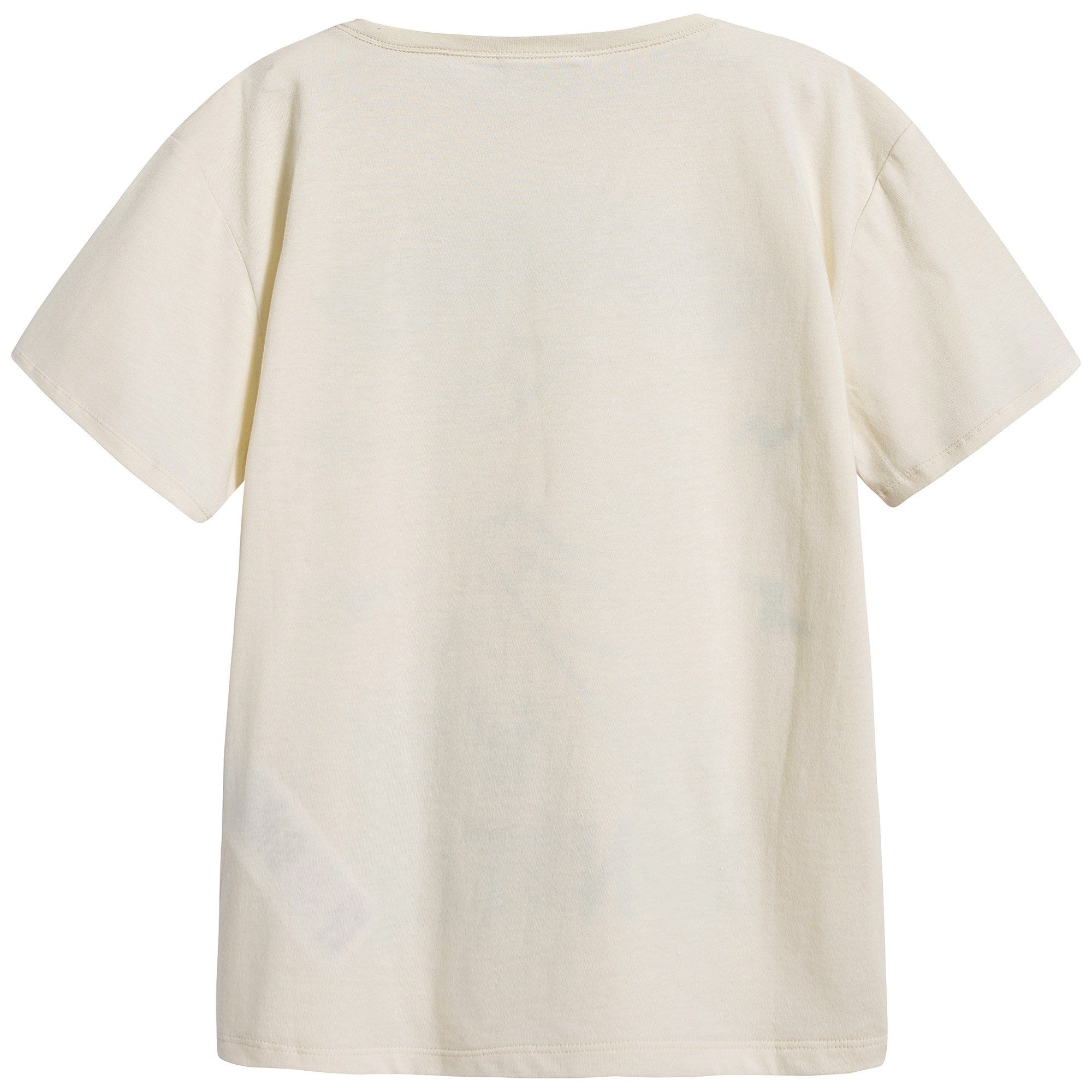 Girls White Logo Cotton T-shirt
