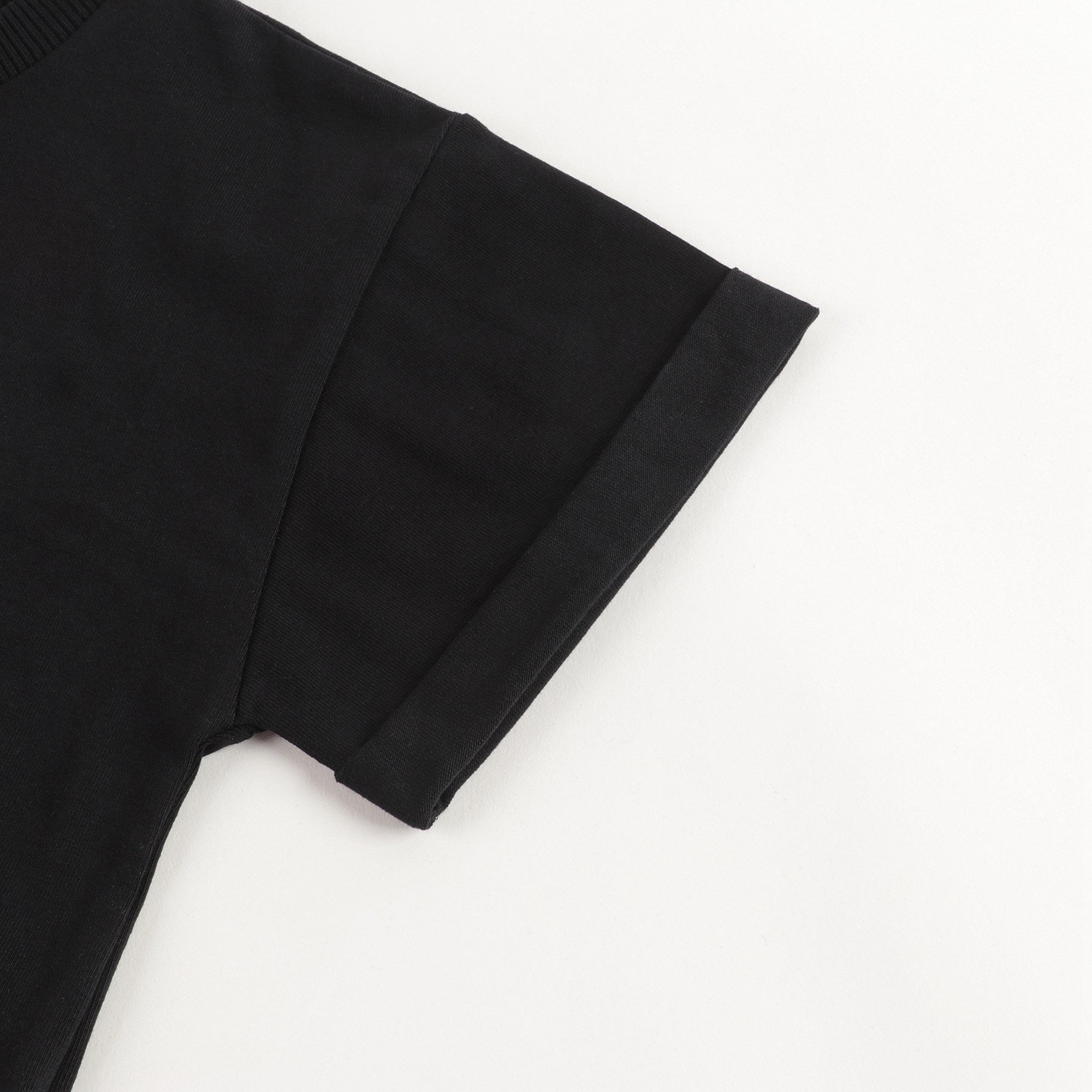 Girls Black Logo Cotton T-shirt