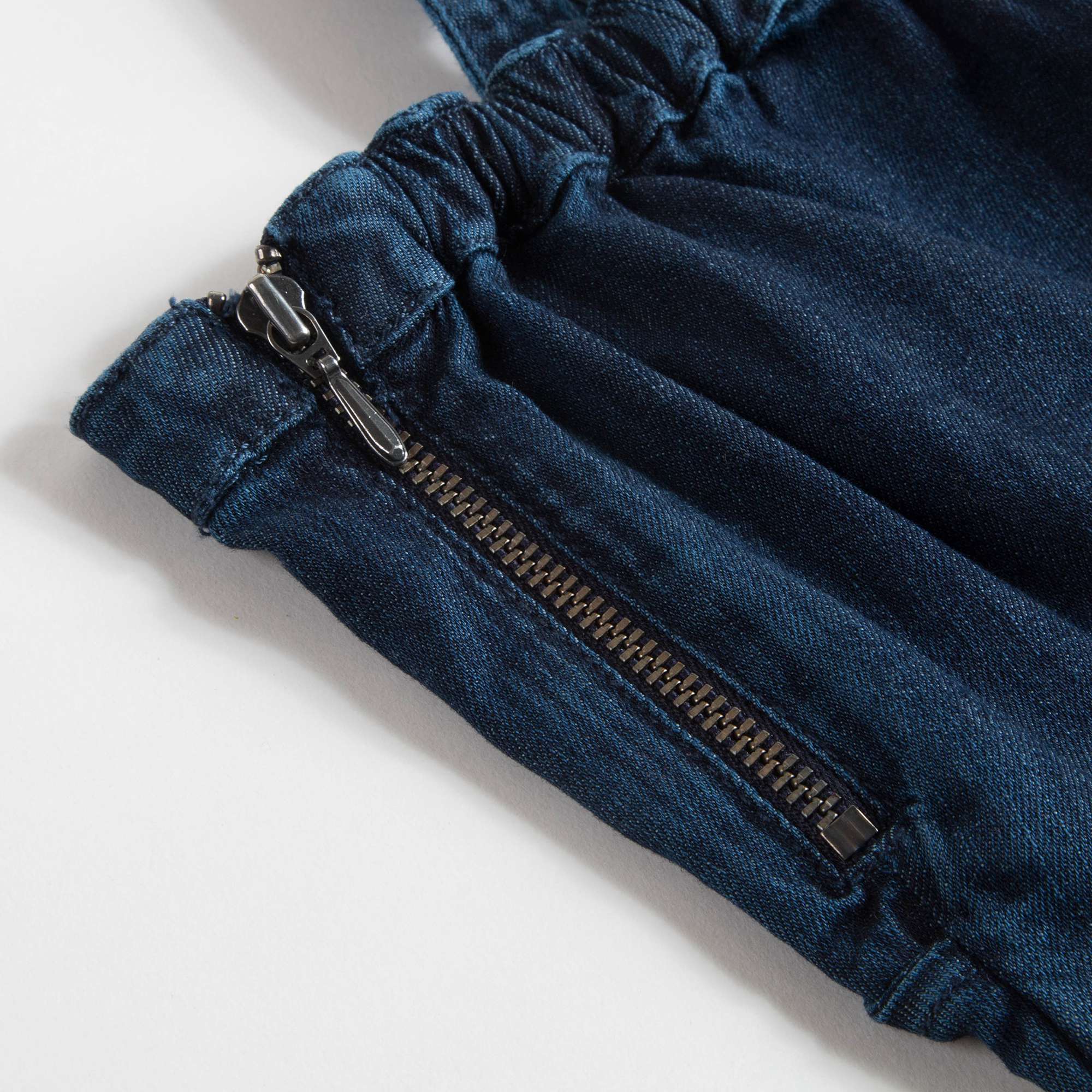 Girls Denim Blue Cotton Trousers