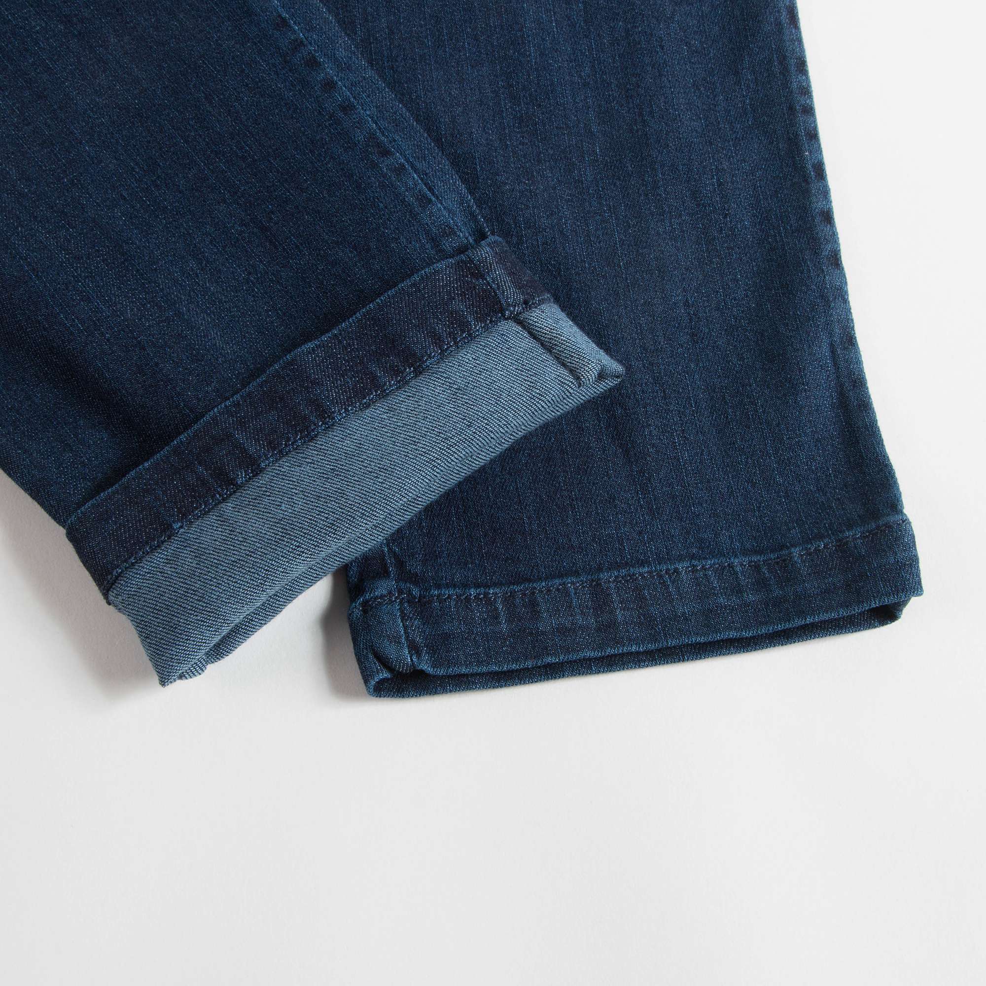 Girls Denim Blue Cotton Trousers