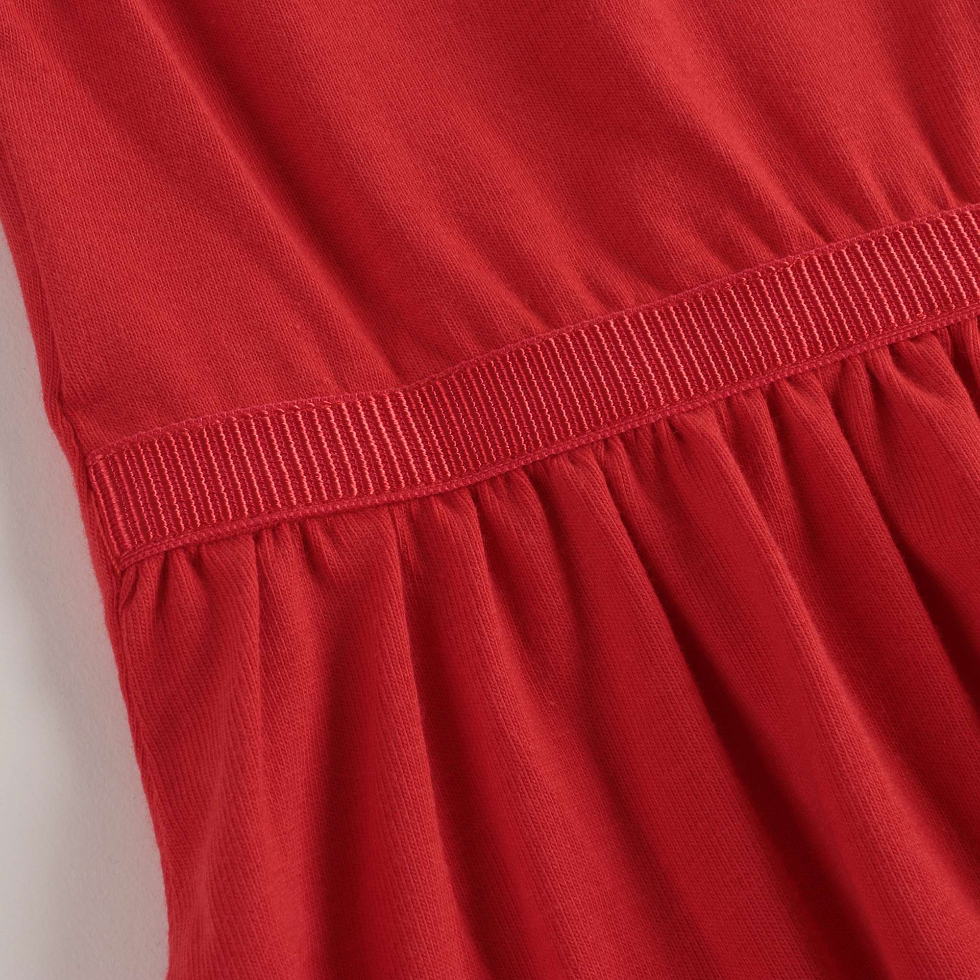 Baby Girls Red Teddy Cotton Dress