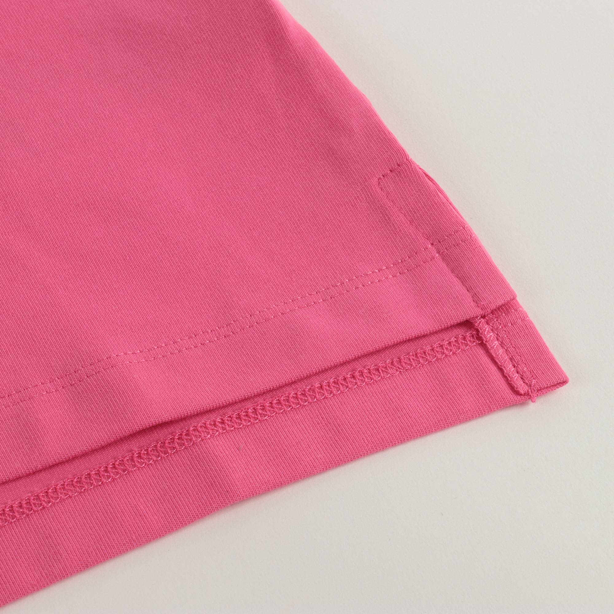 Girls Fuxia Logo Cotton T-shirt