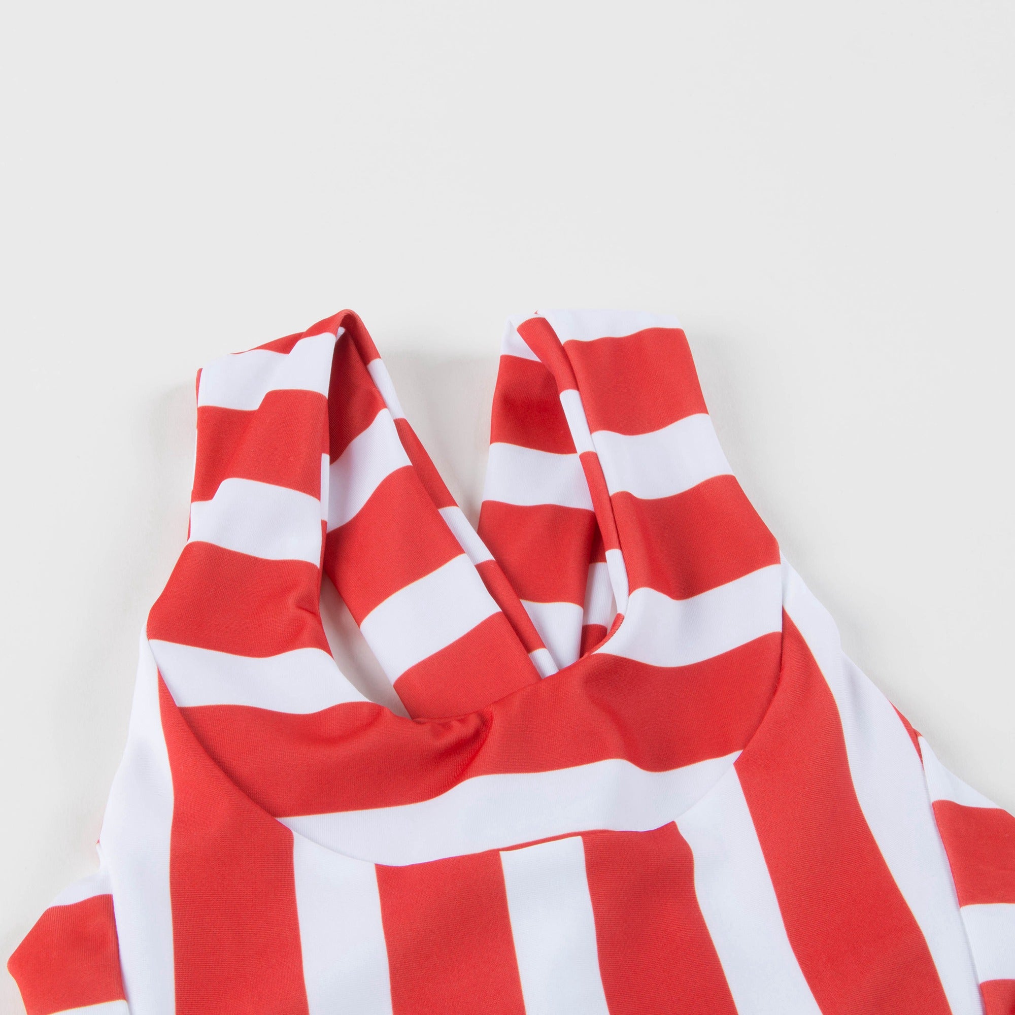 Girls Red Stripes Swimsuit