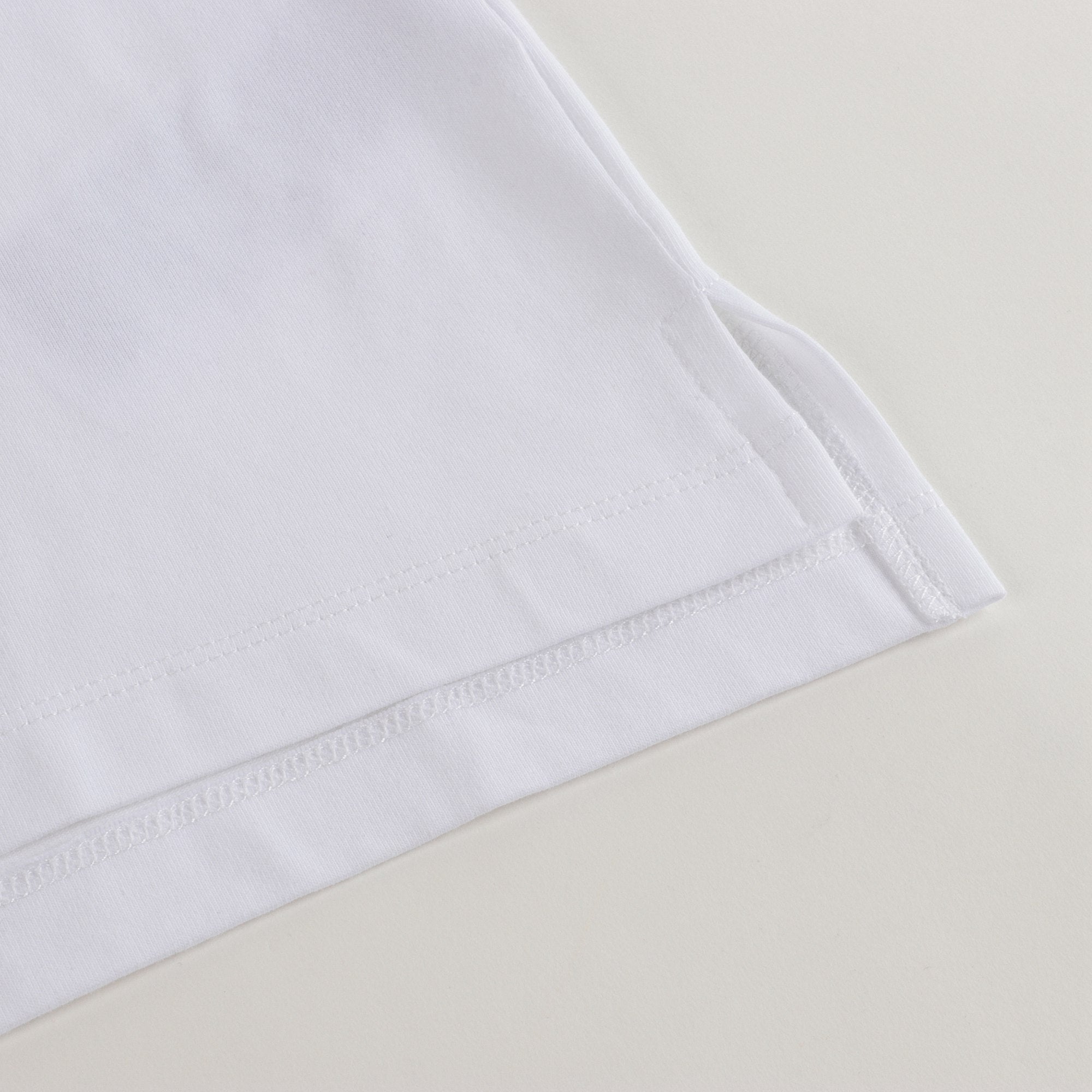 Girls White Logo Cotton T-shirt