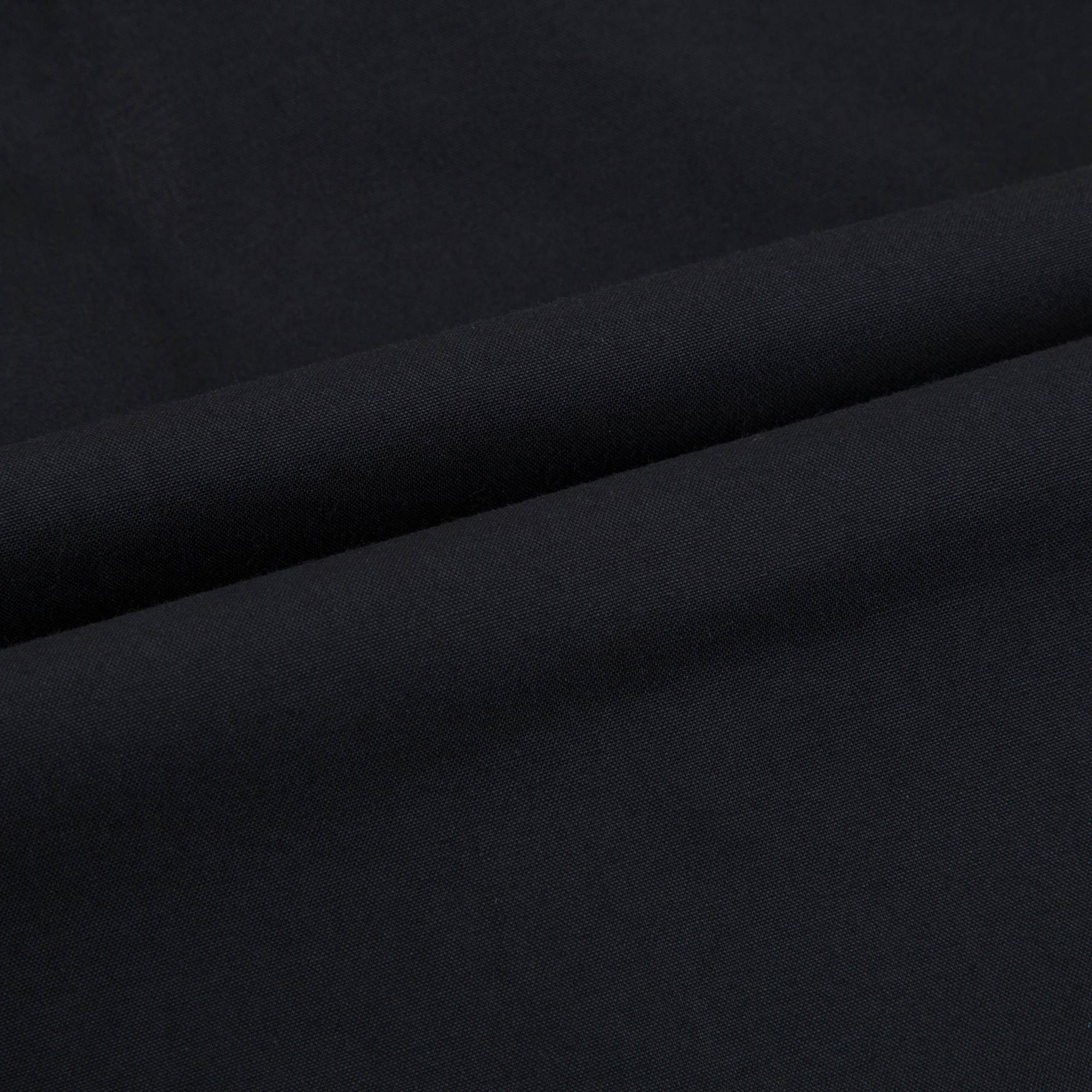 Girls Black Cotton Collar Top