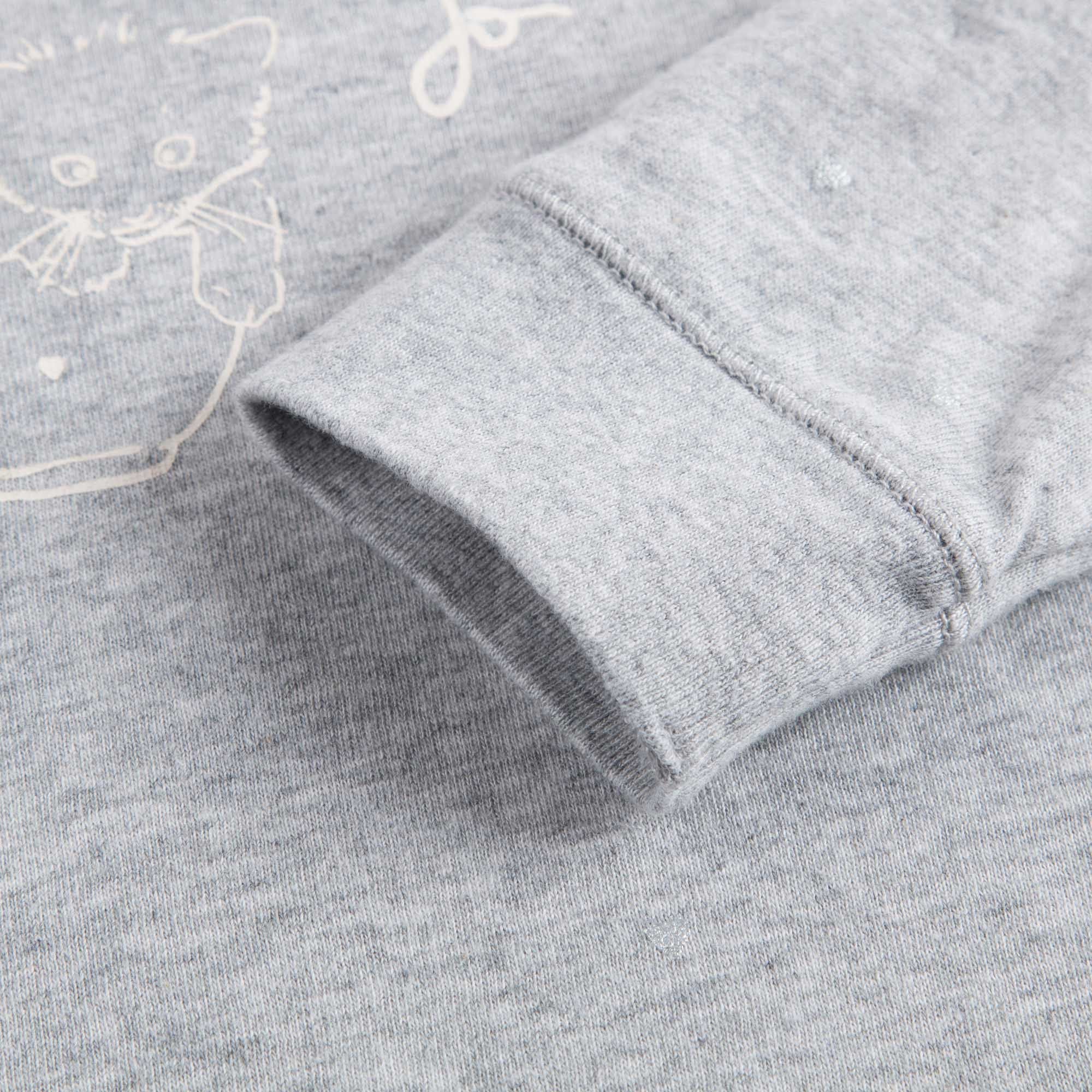 小童灰色超柔纯棉家居服套装