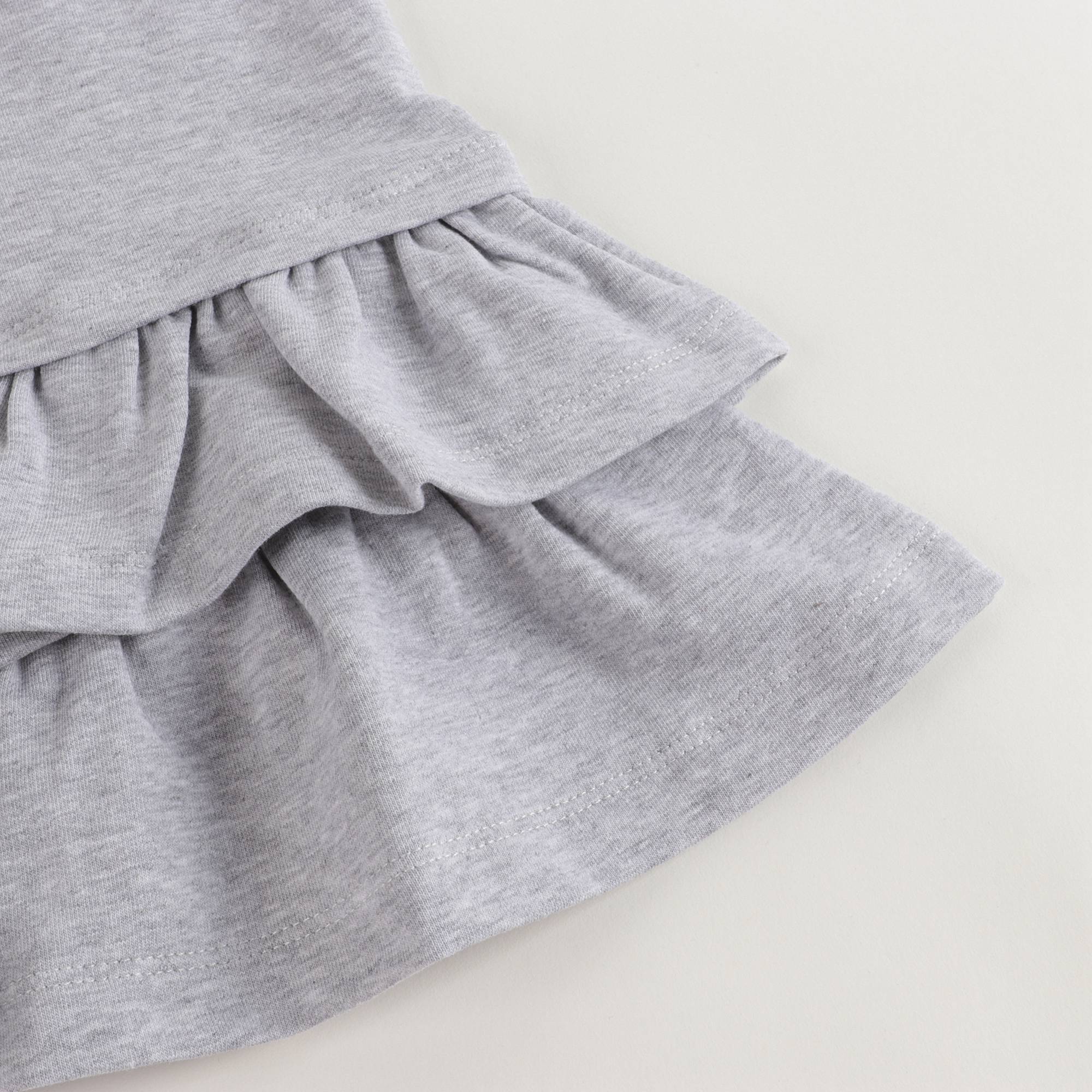 Baby Girls Grey Teddy Cotton Dress